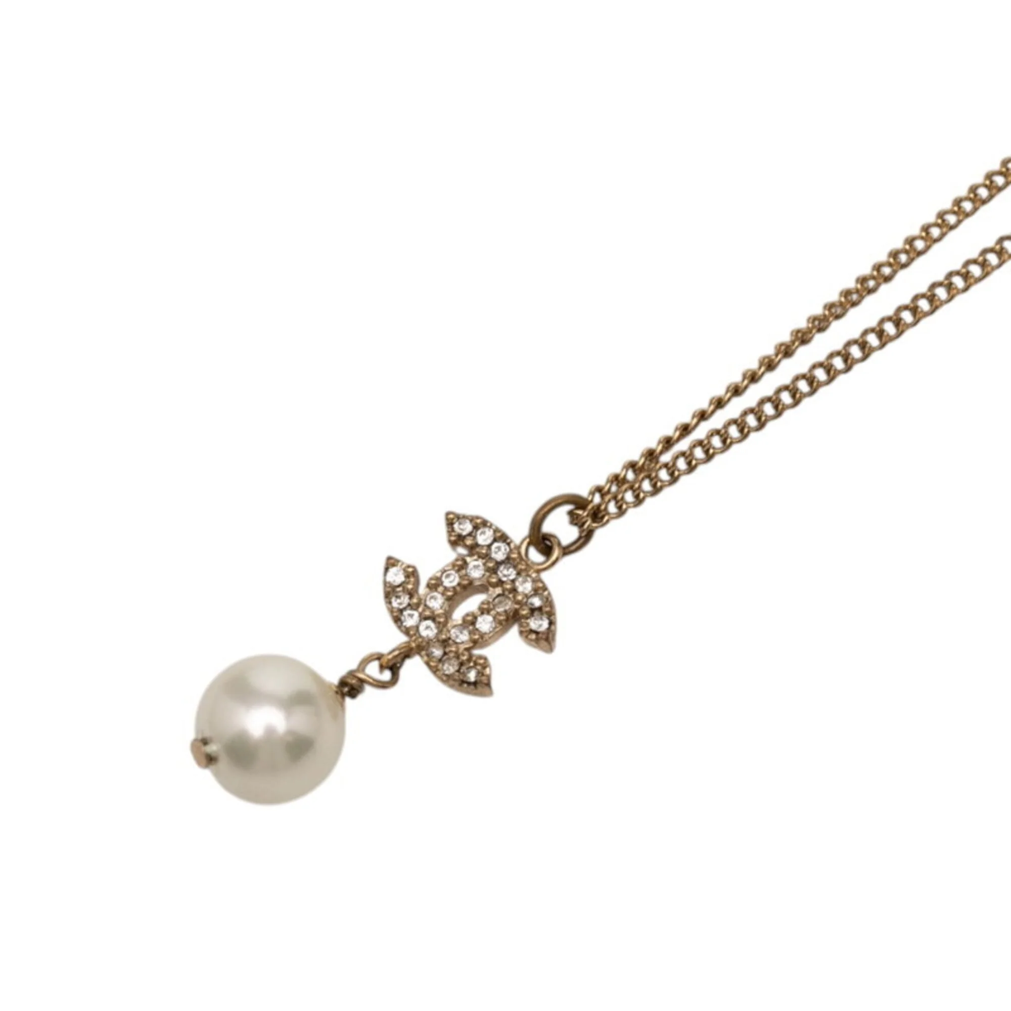 CC Logo Pendant Necklace Metal
