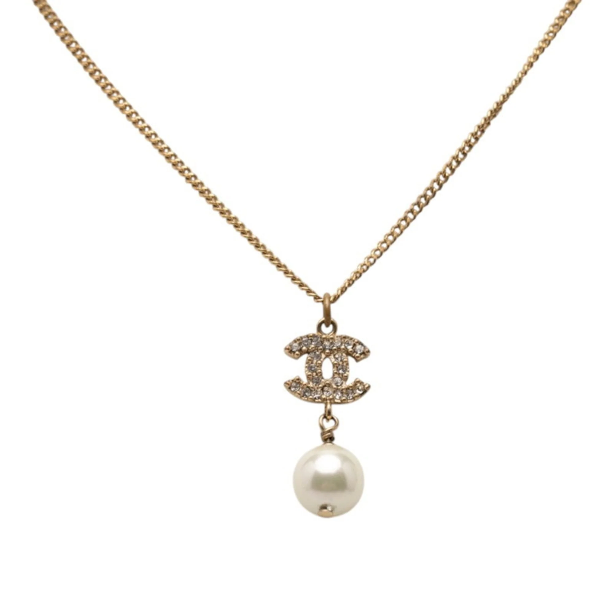 CC Logo Pendant Necklace Metal - Image 2