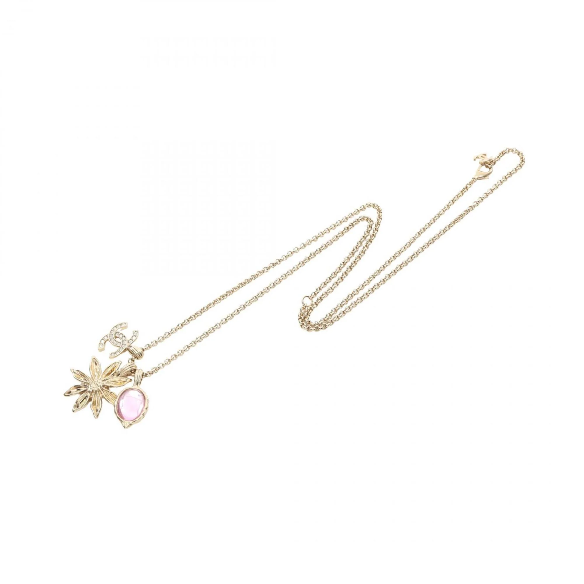 CC Logo Pendant Necklace Metal - Image 3