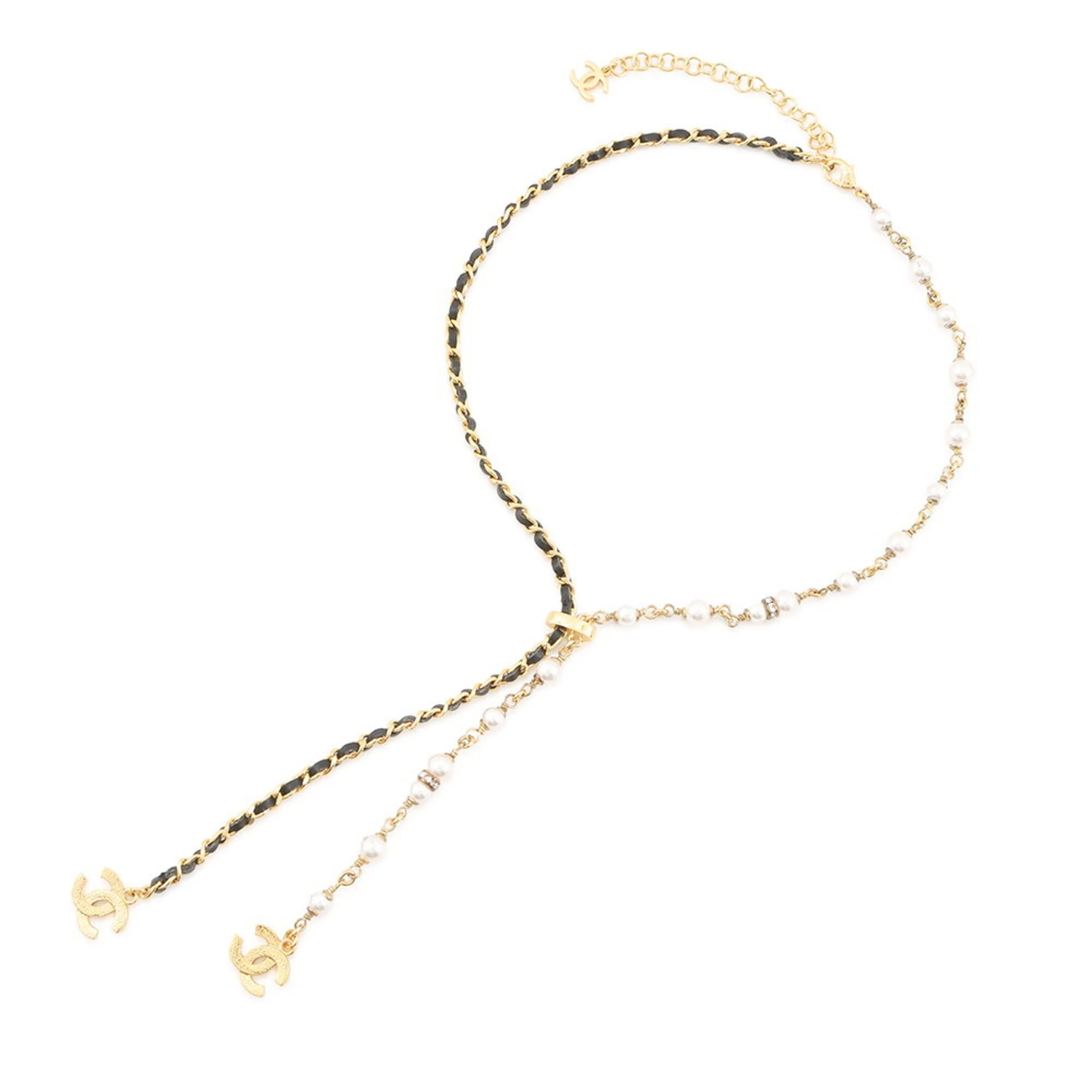 CC Logo Pendant Necklace Metal - Image 3