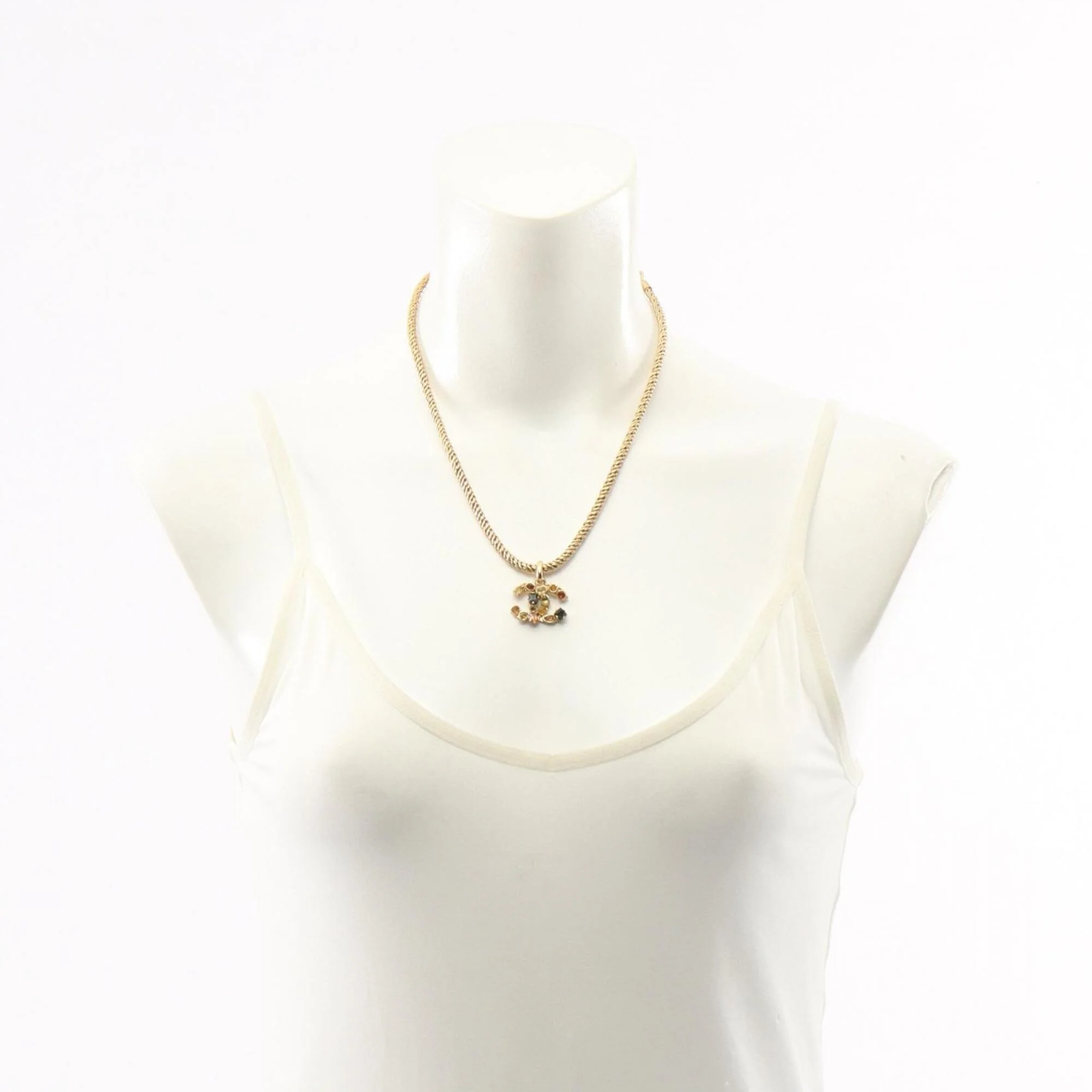 CC Logo Pendant Necklace Metal - Image 6