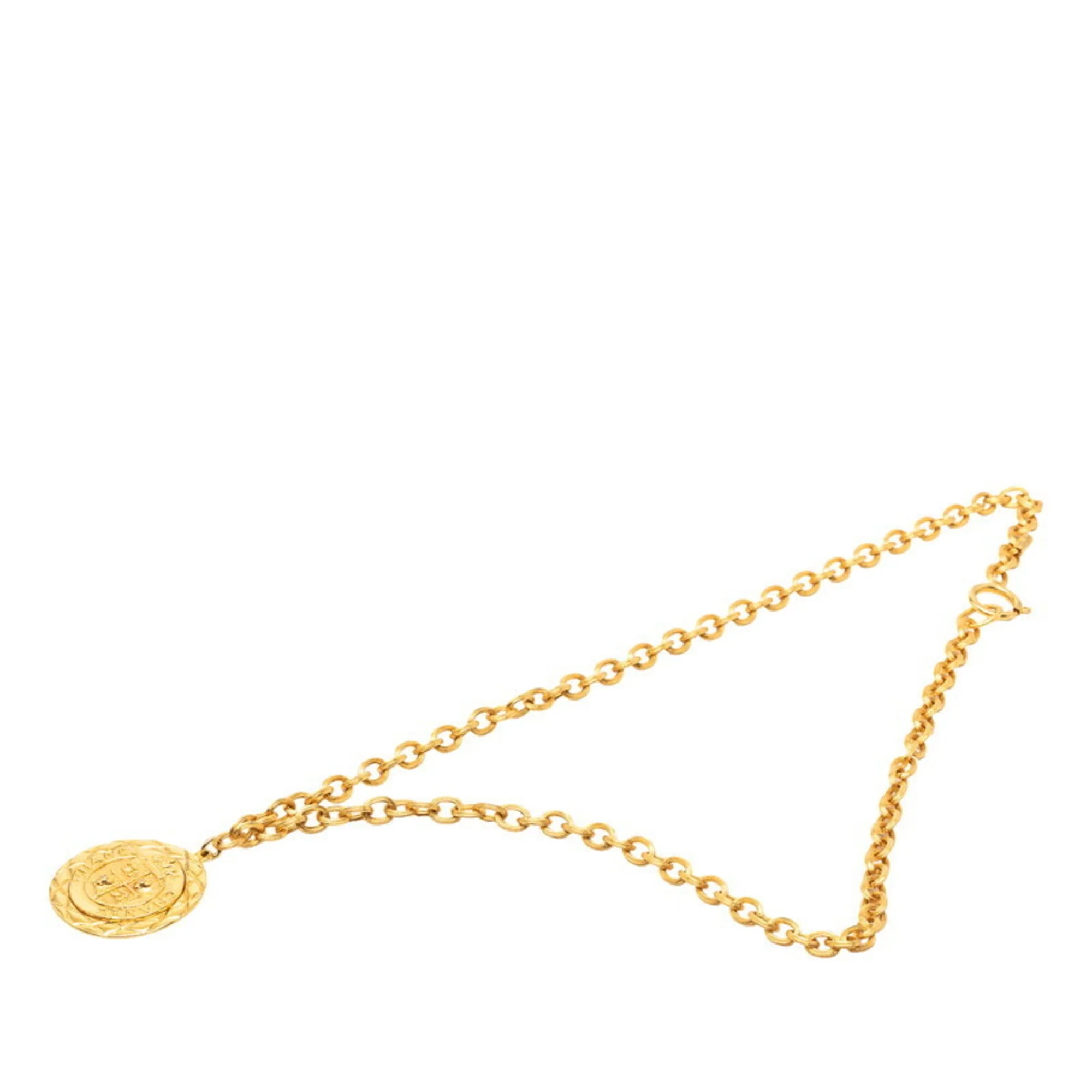 CC Logo Pendant Necklace Metal - Image 3