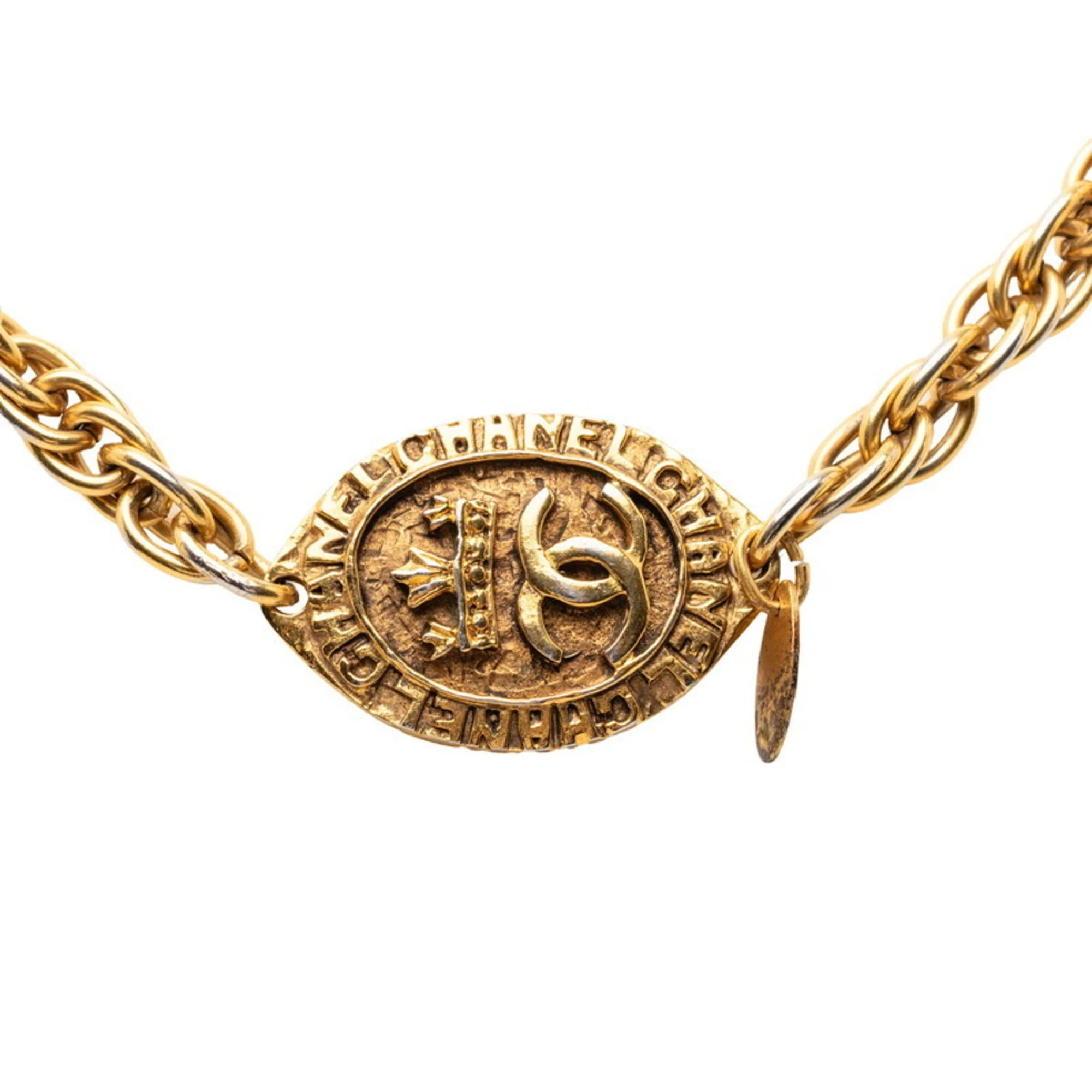 CC Logo Pendant Necklace Metal
