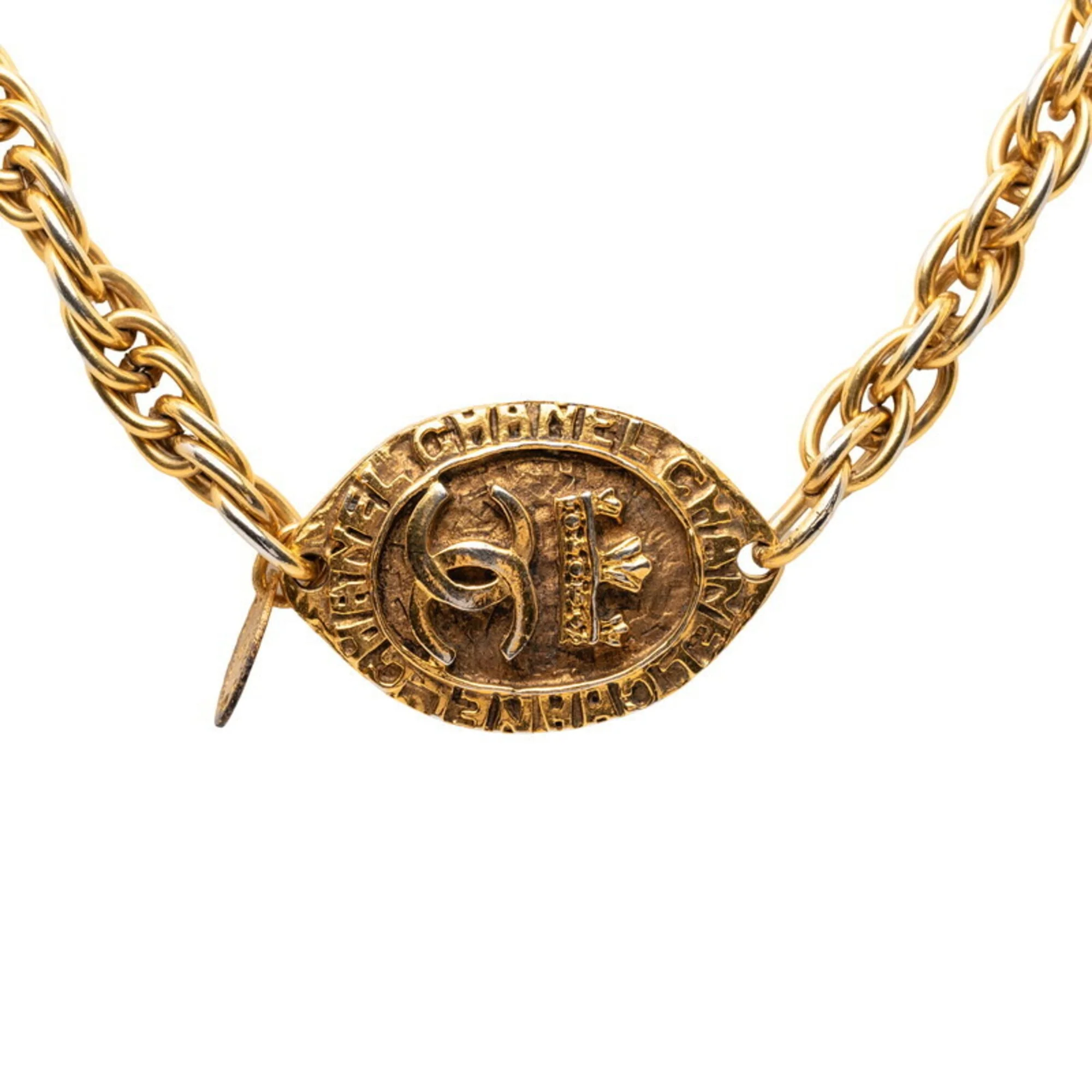CC Logo Pendant Necklace Metal - Image 2