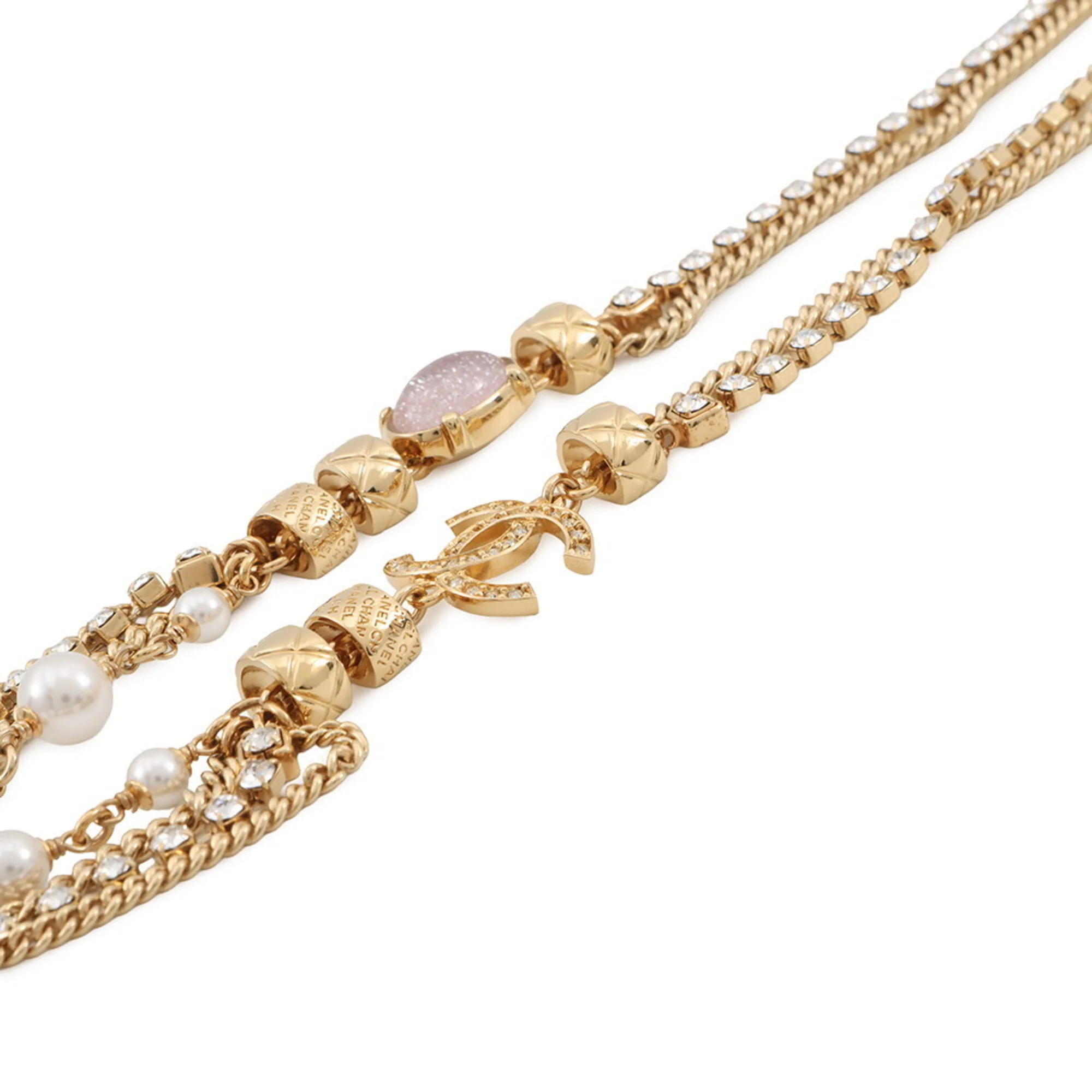CC Logo Pendant Necklace Metal - Image 2