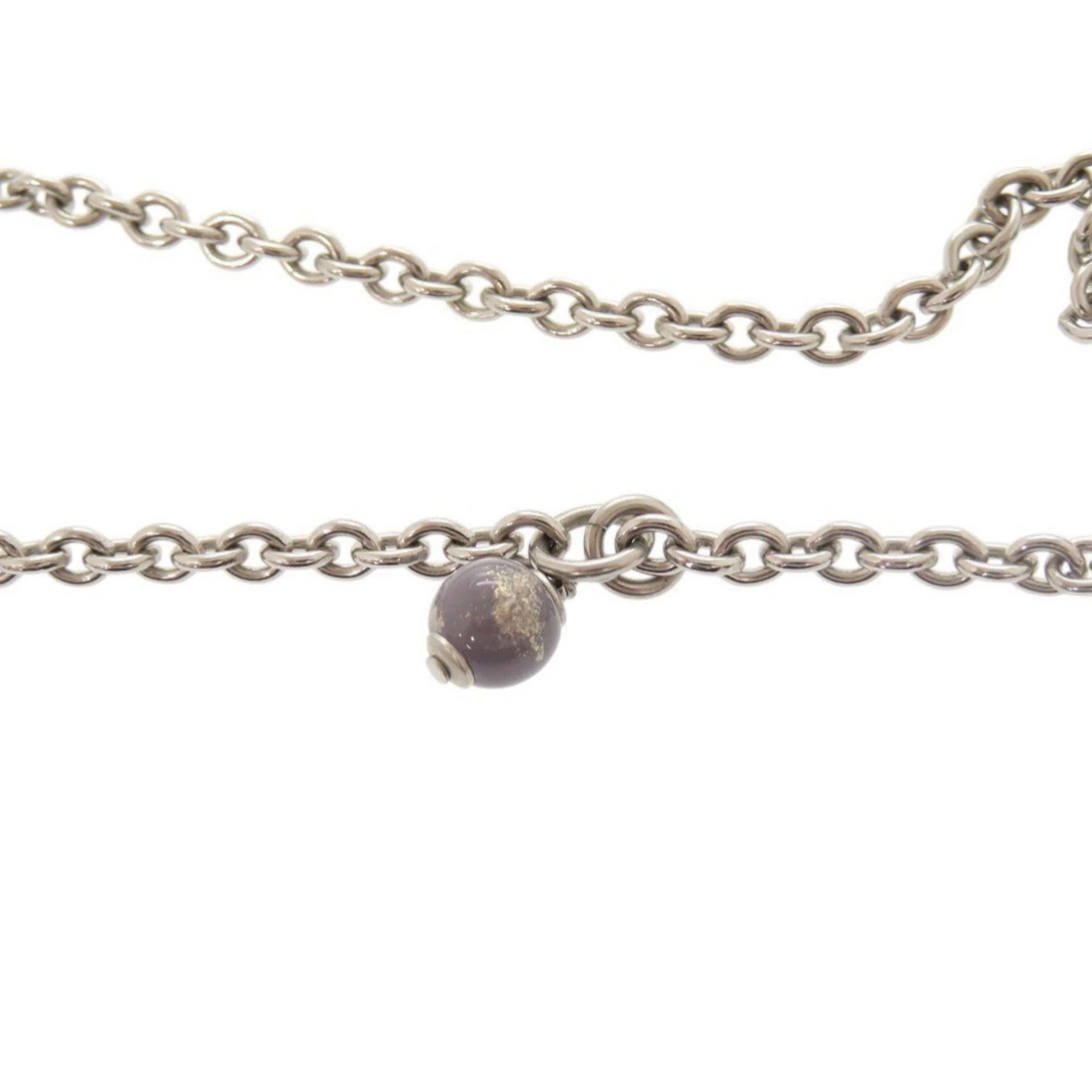 CC Logo Pendant Necklace Silver-Tone Metal - Image 6