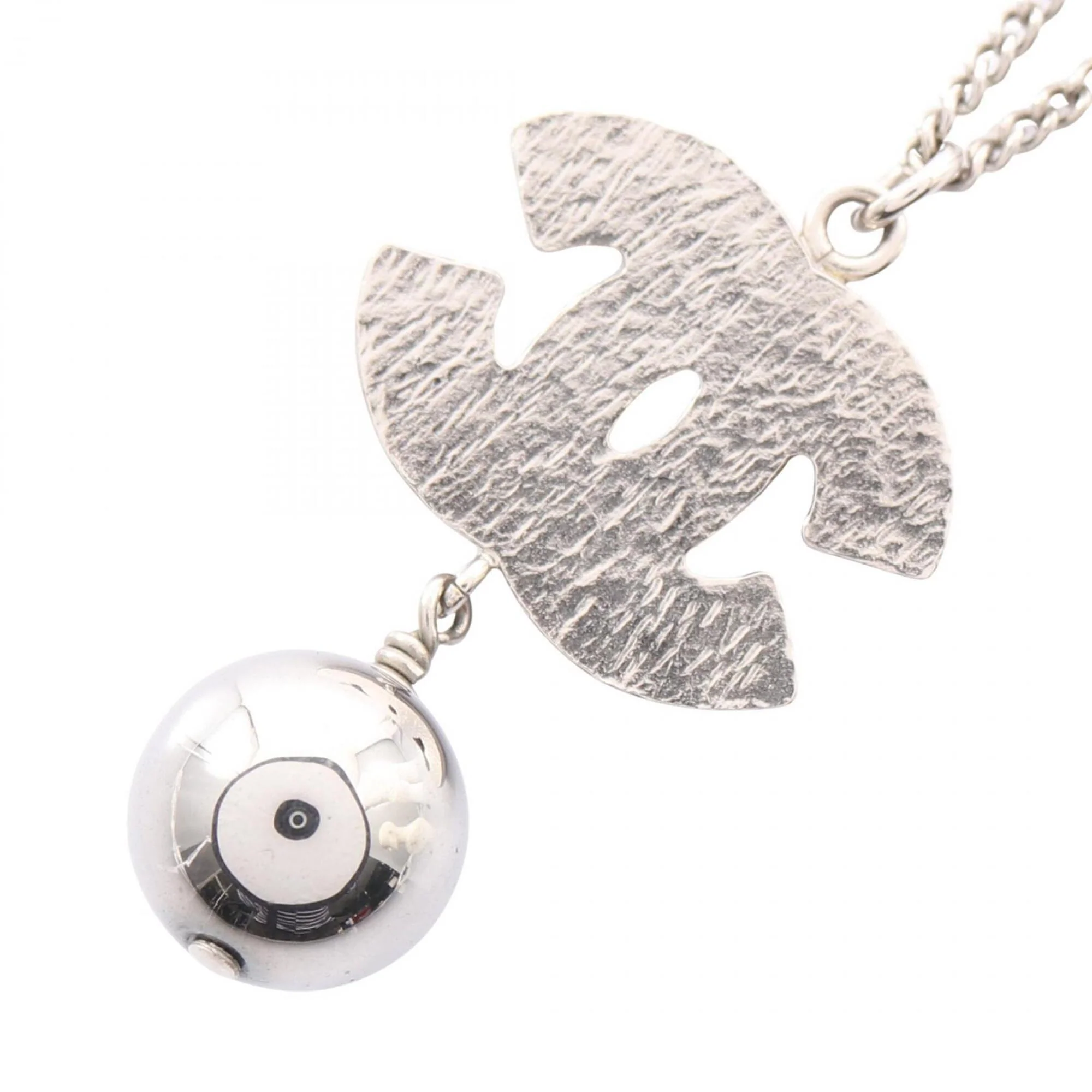 CC Logo Pendant Necklace Sterling Silver - Image 2