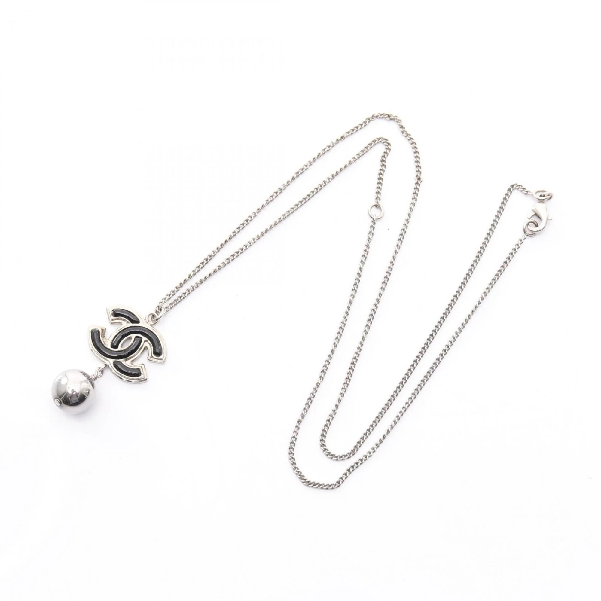 CC Logo Pendant Necklace Sterling Silver - Image 3