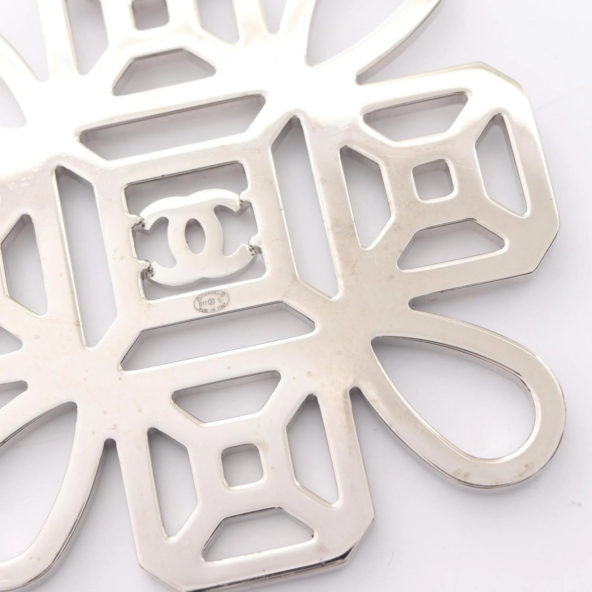 CC Logo Pendant Necklace Sterling Silver - Image 7