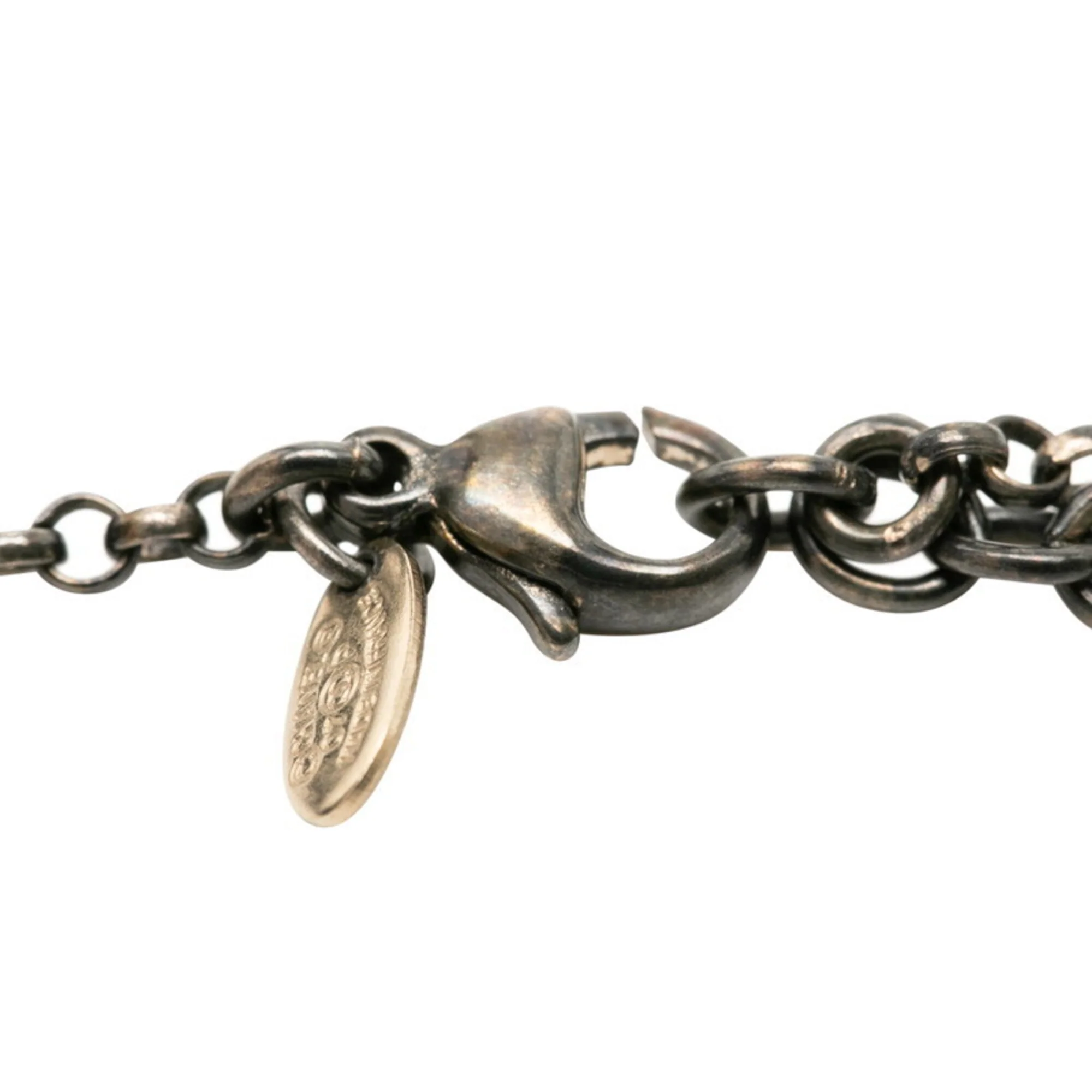 CC Logo Round Chain Pendant Necklace Metal - Image 4