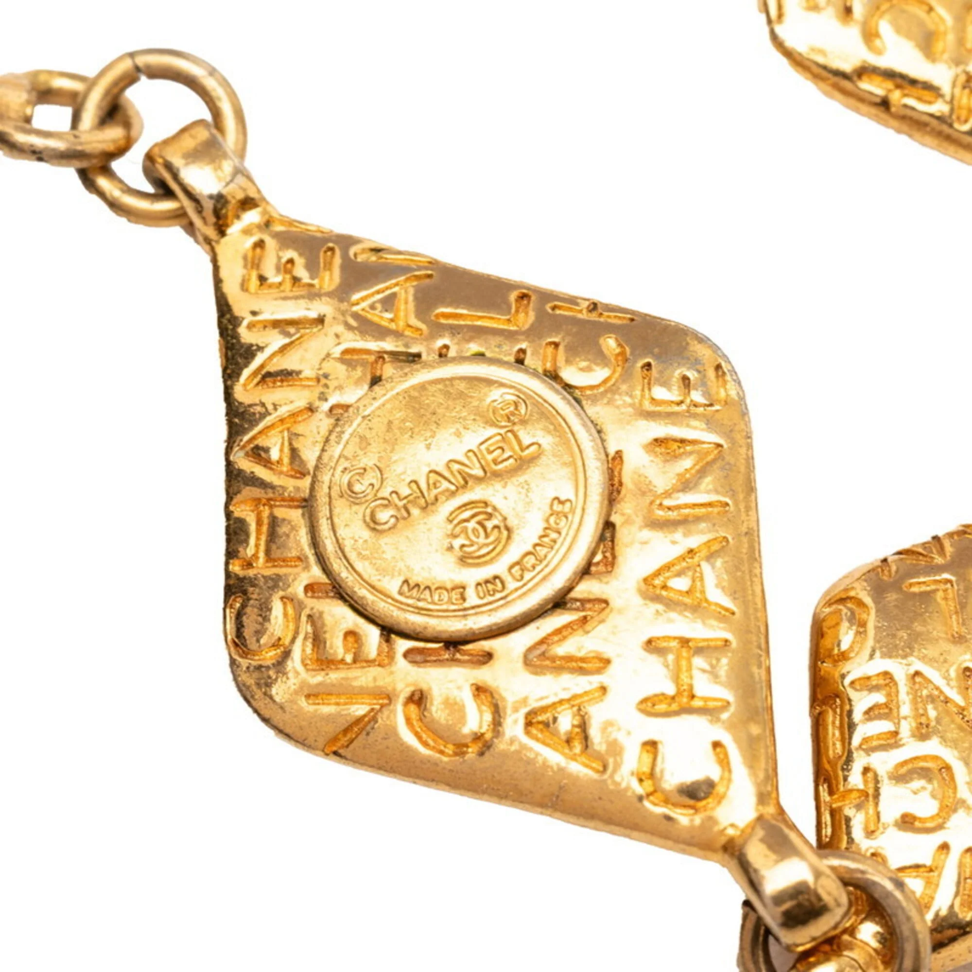 Mademoiselle Matelassé Diamond-Shaped Pendant Necklace Metal - Image 5
