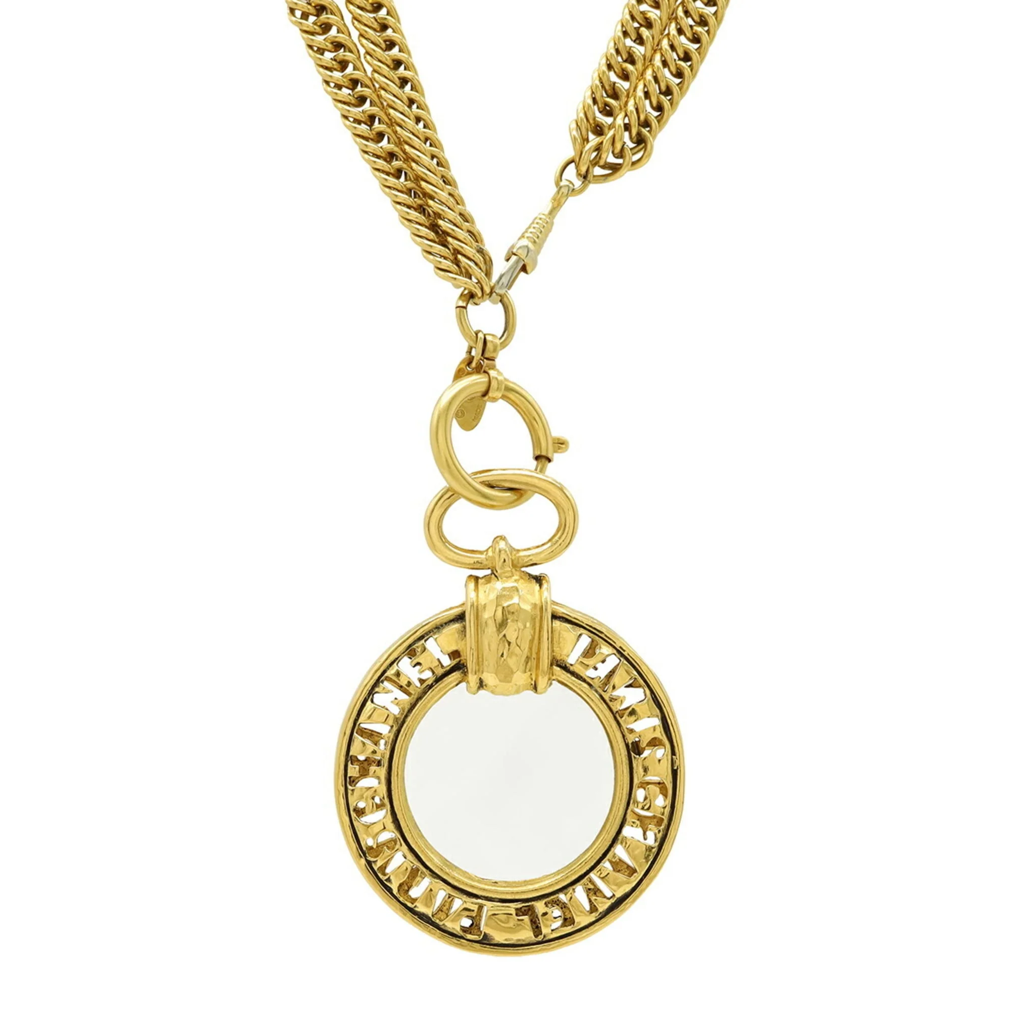 Magnifying Glass Pendant Necklace Metal