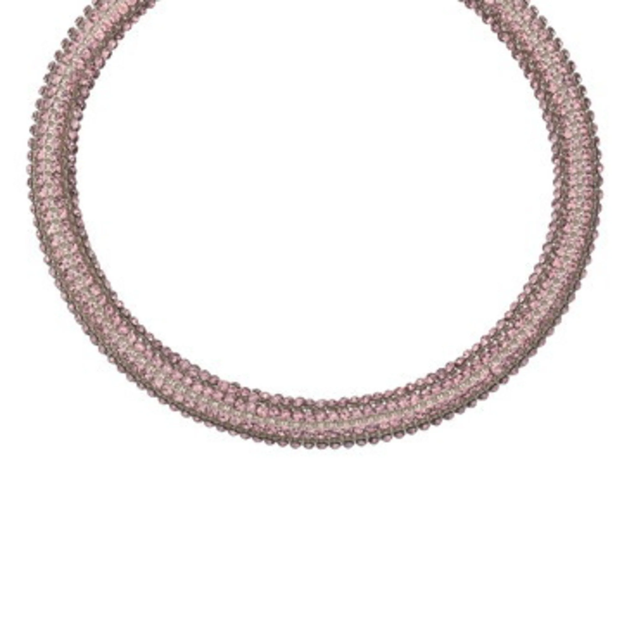 Necklace Pink Rhinestone