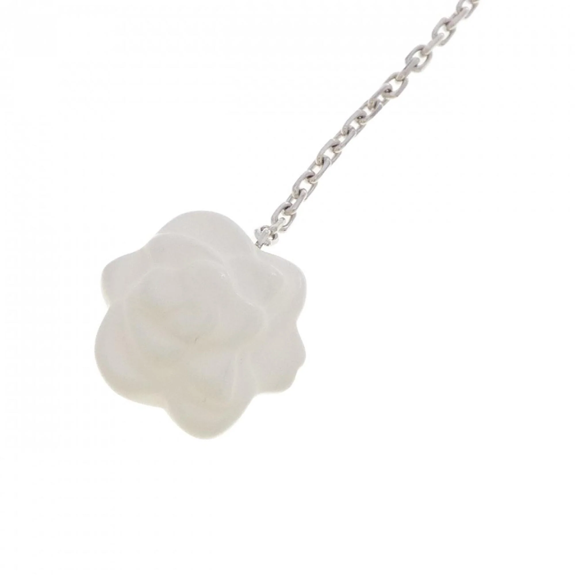 Pendant Necklace 18K White Gold with Chalcedony and Diamond - Image 3