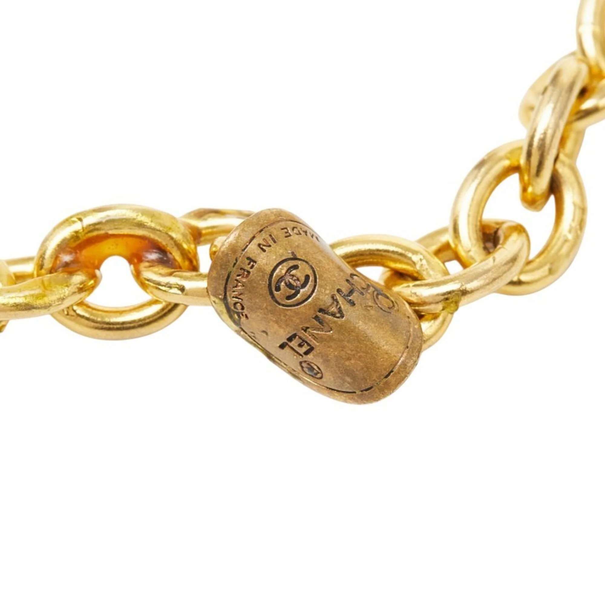 Pendant Necklace Gold Plated and Rhinestone - Image 3