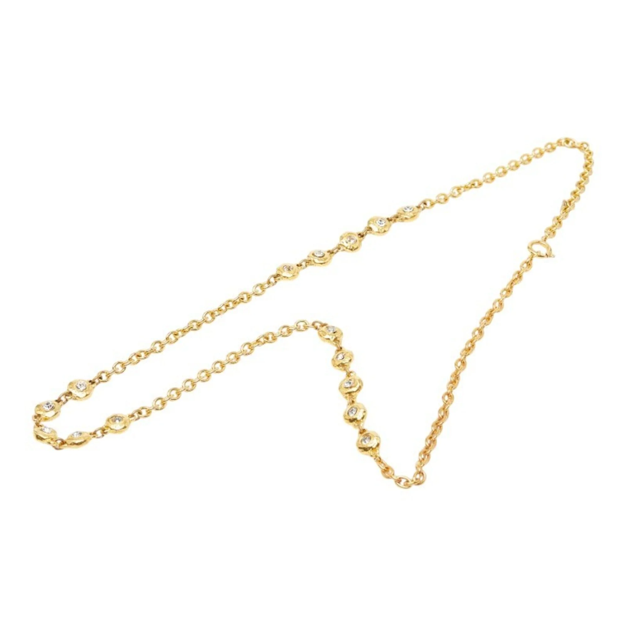 Pendant Necklace Gold Plated and Rhinestone - Image 4