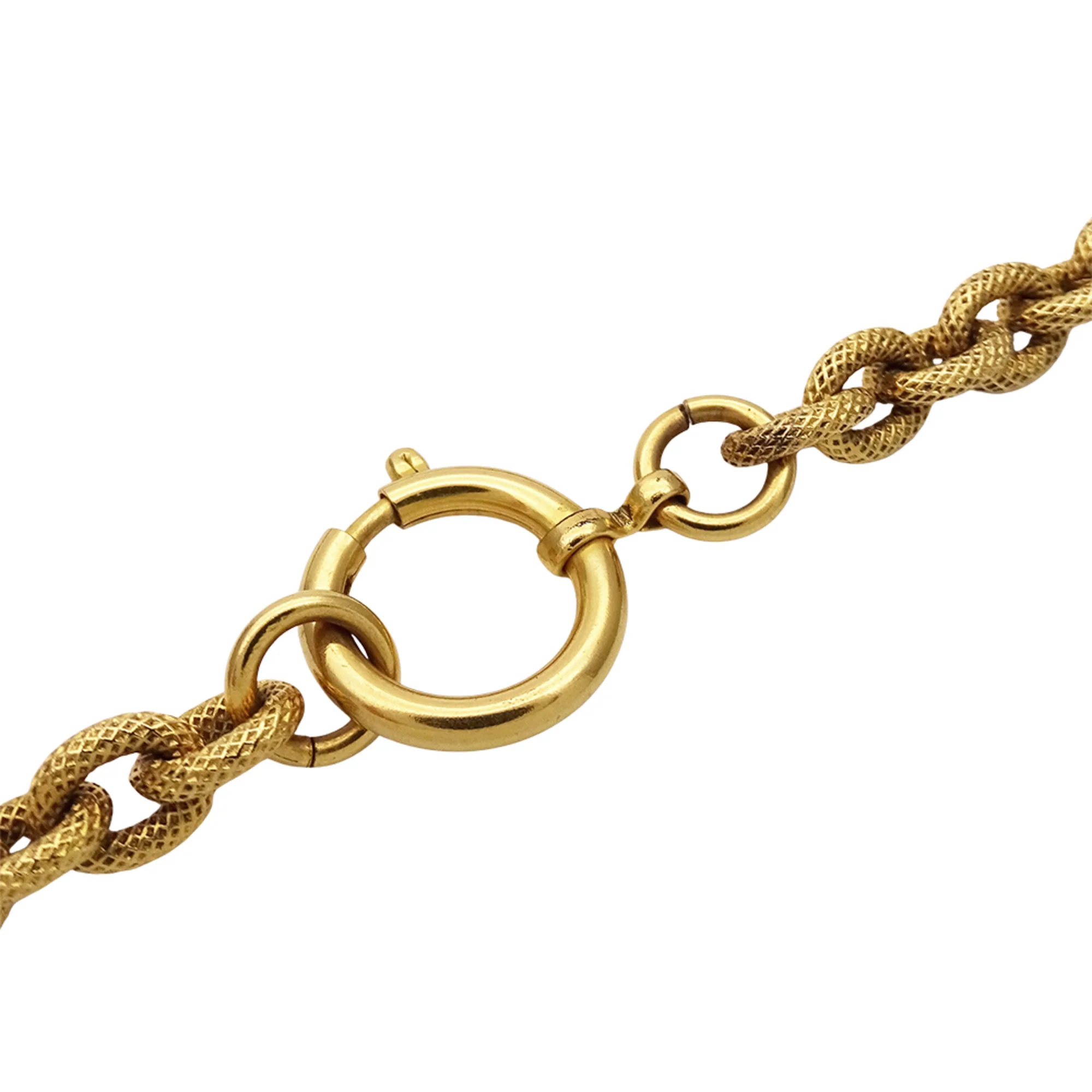 Pendant Necklace Metal Black and Gold - Image 4