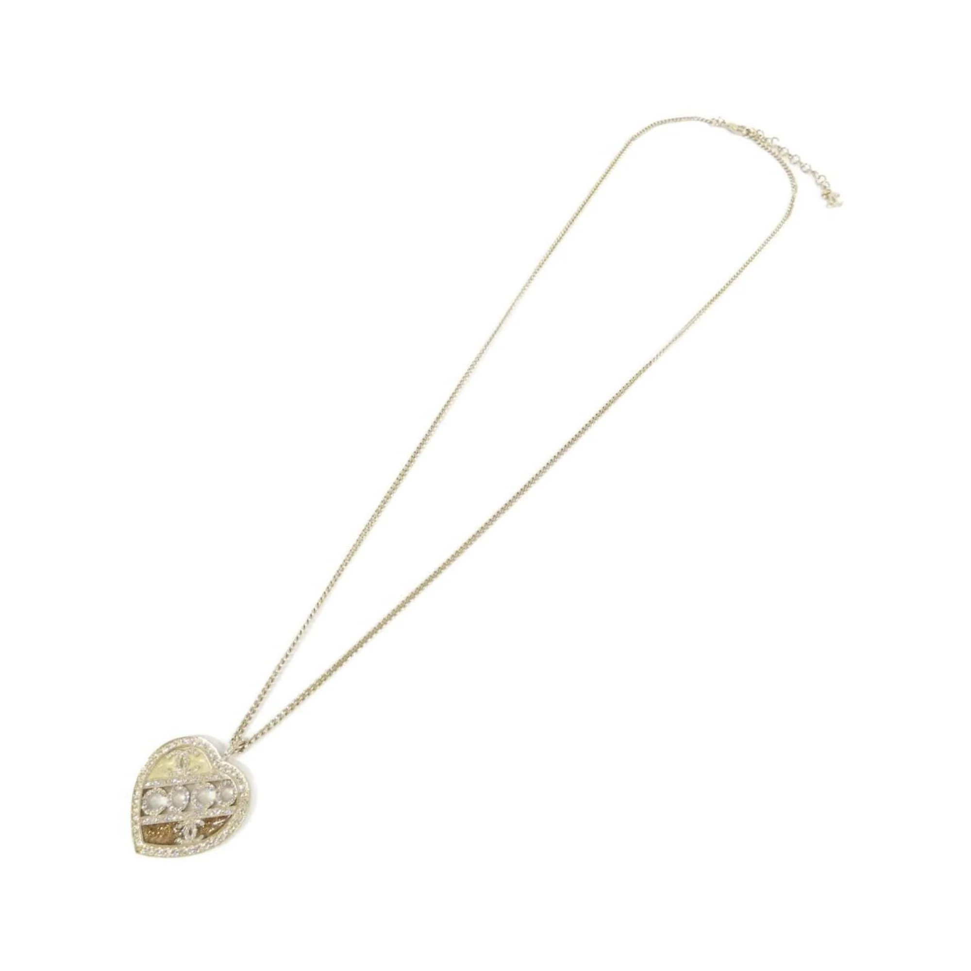 Pendant Necklace Metal Gold Ivory - Image 2
