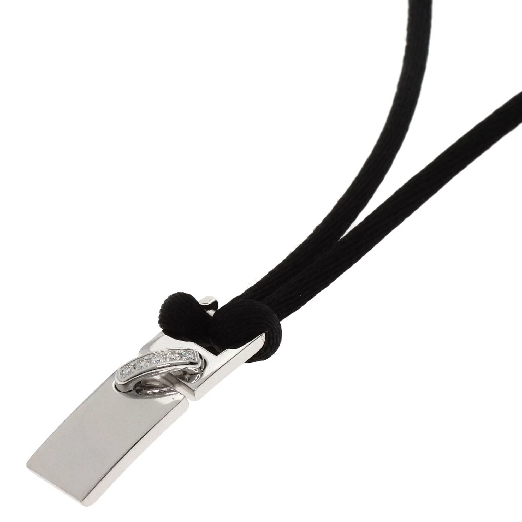 Lien Pendant Necklace 18K White Gold with Diamond