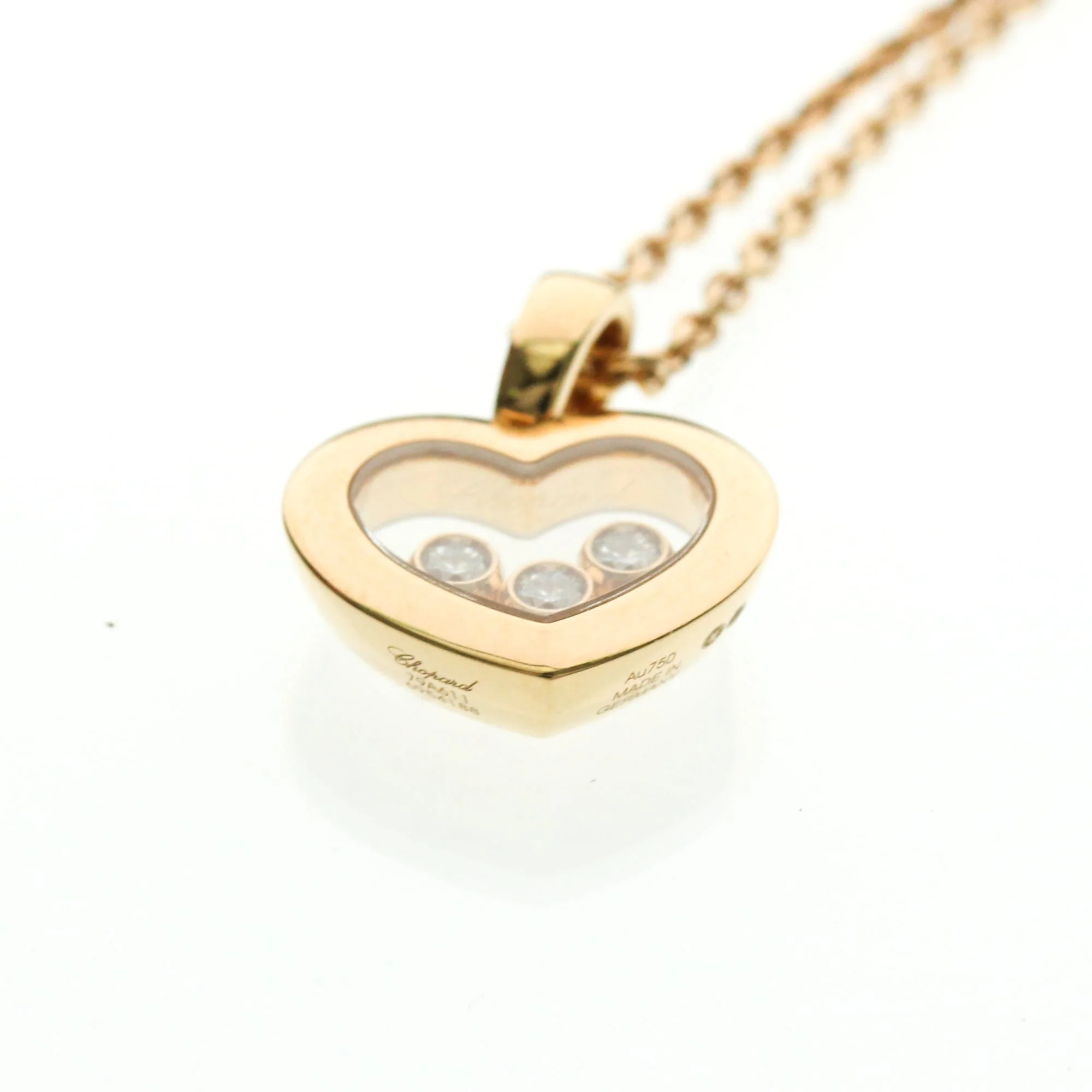 Happy Diamonds Pendant Necklace 18K Rose Gold with Diamond - Image 4