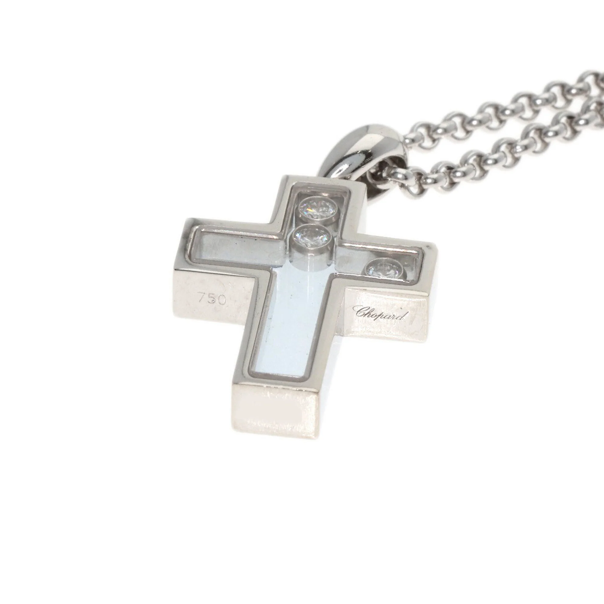 Happy Diamonds Pendant Necklace 18K White Gold - Image 4