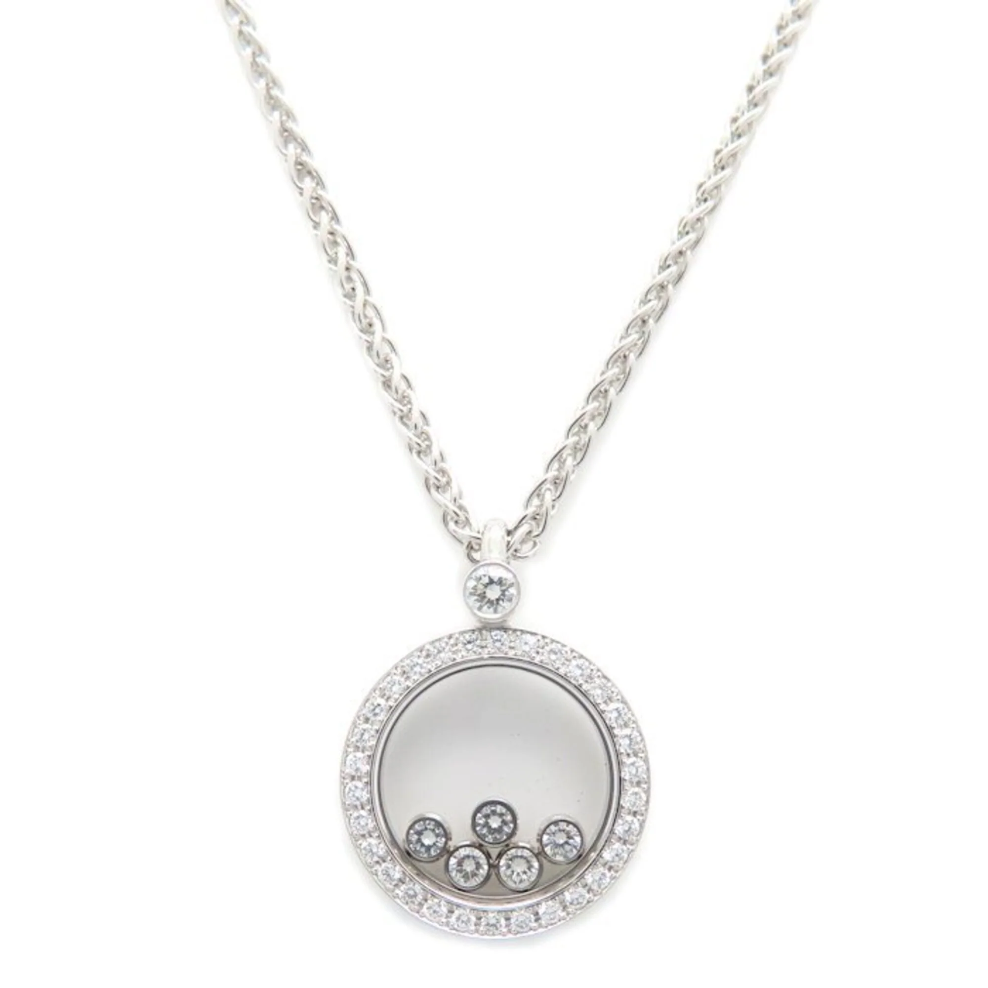 Happy Diamonds Pendant Necklace 18K White Gold and Diamond - Image 2