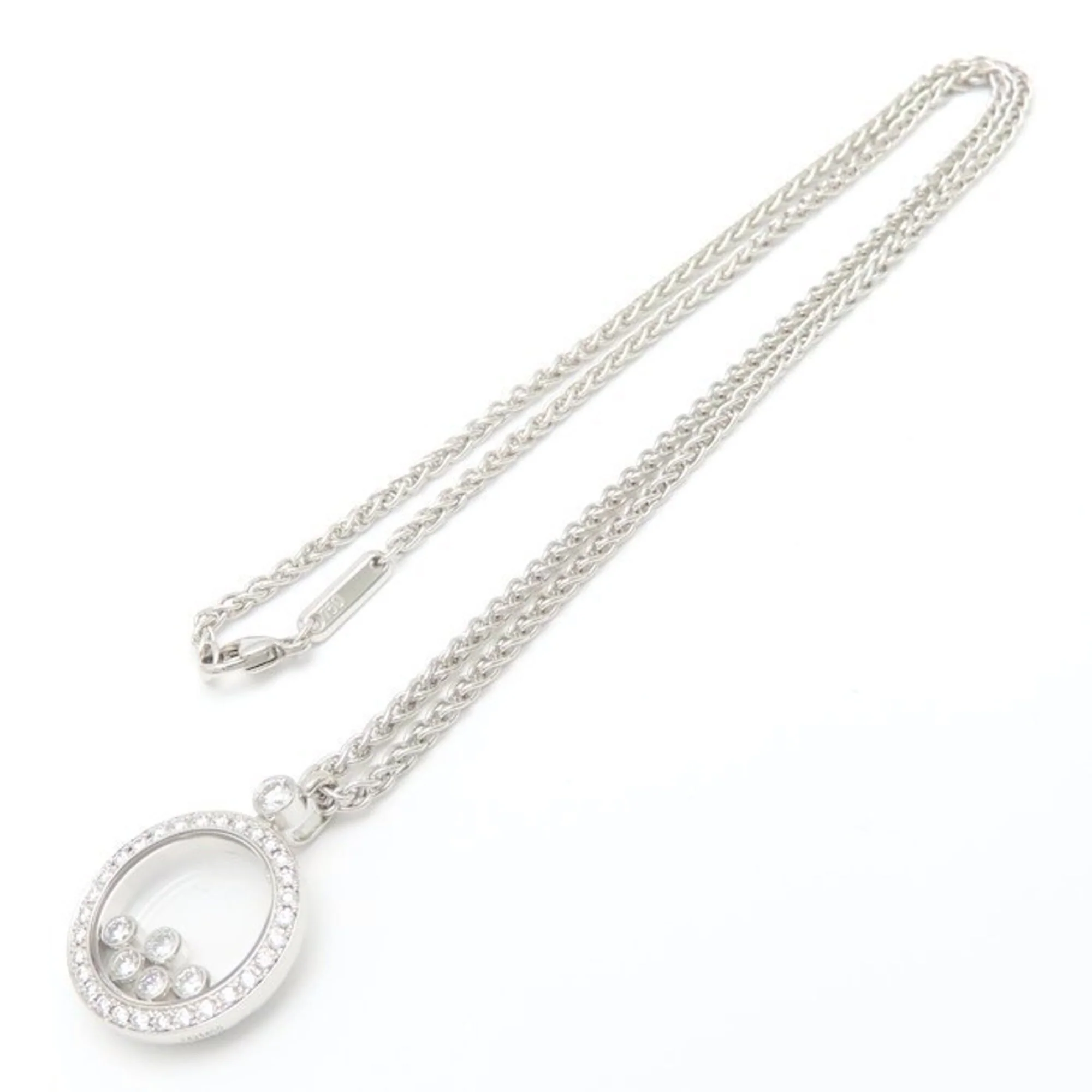 Happy Diamonds Pendant Necklace 18K White Gold and Diamond - Image 4