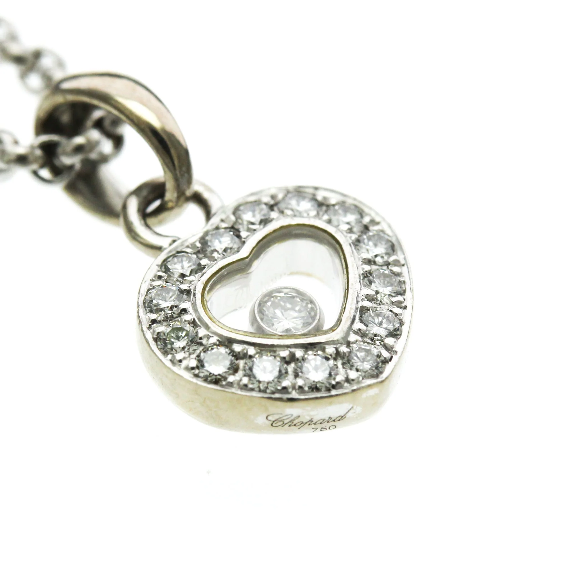 Happy Diamonds Pendant Necklace 18K White Gold with Diamond - Image 7