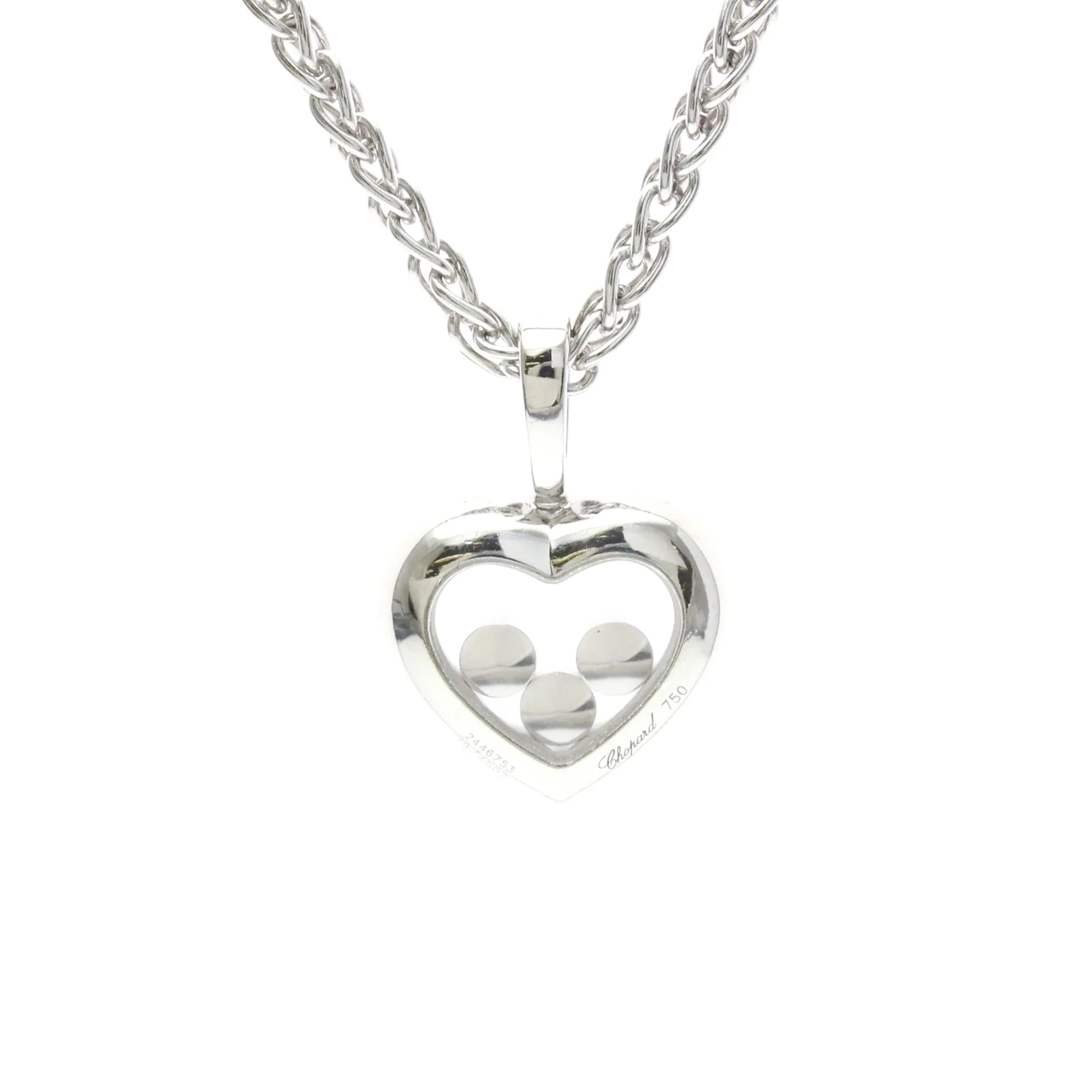Happy Pendant Necklace 18K White Gold with Diamond - Image 2