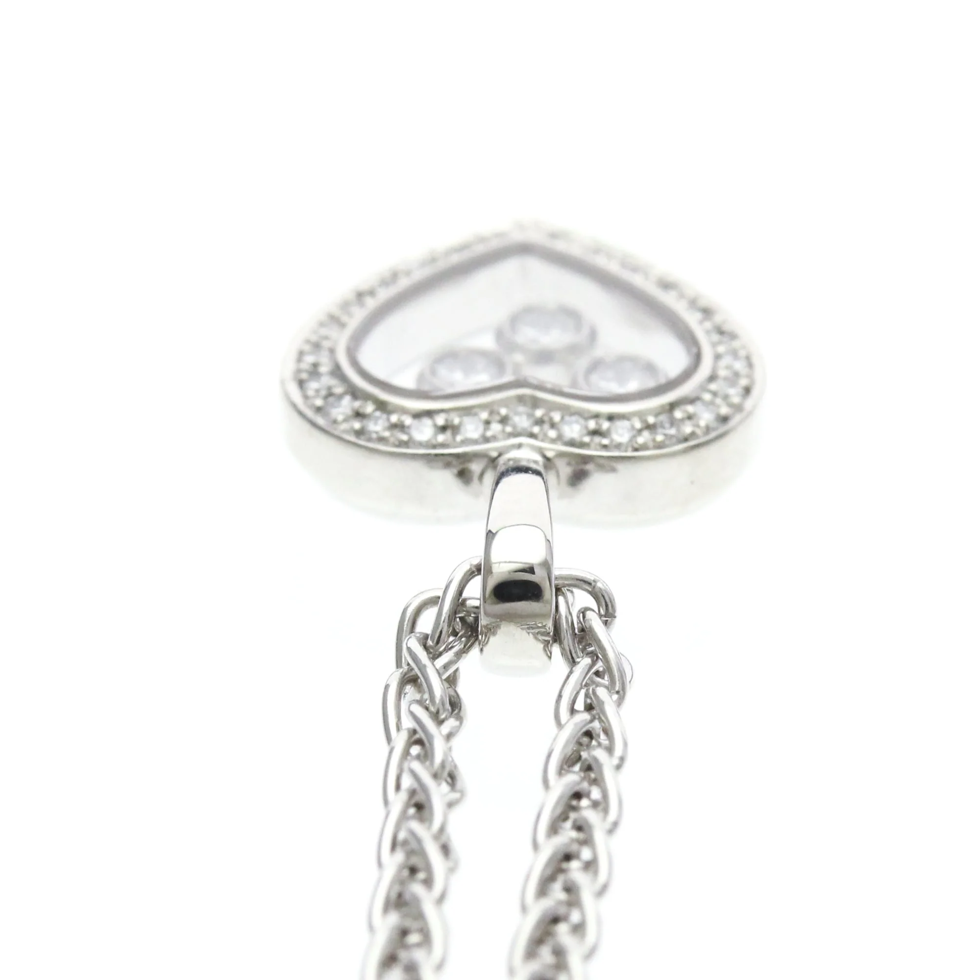 Happy Pendant Necklace 18K White Gold with Diamond - Image 6