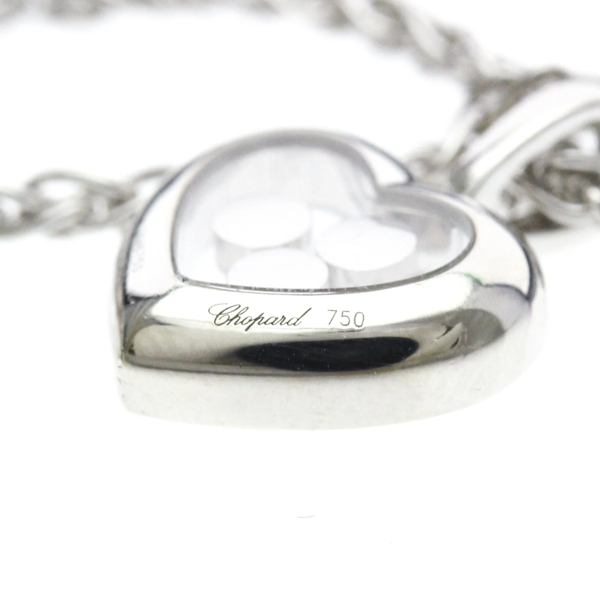 Happy Pendant Necklace 18K White Gold with Diamond - Image 8