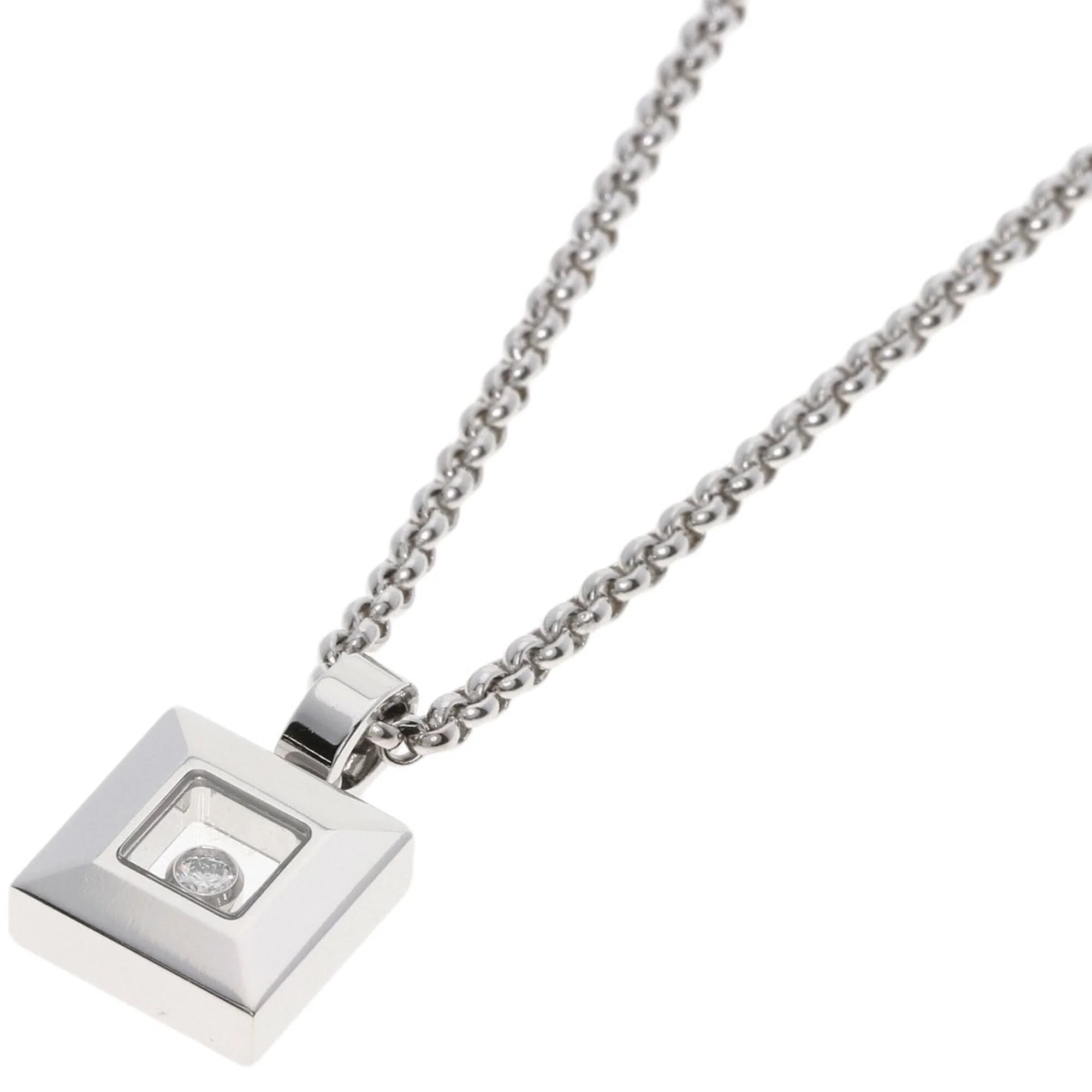 Pendant Necklace 18K White Gold with Diamond
