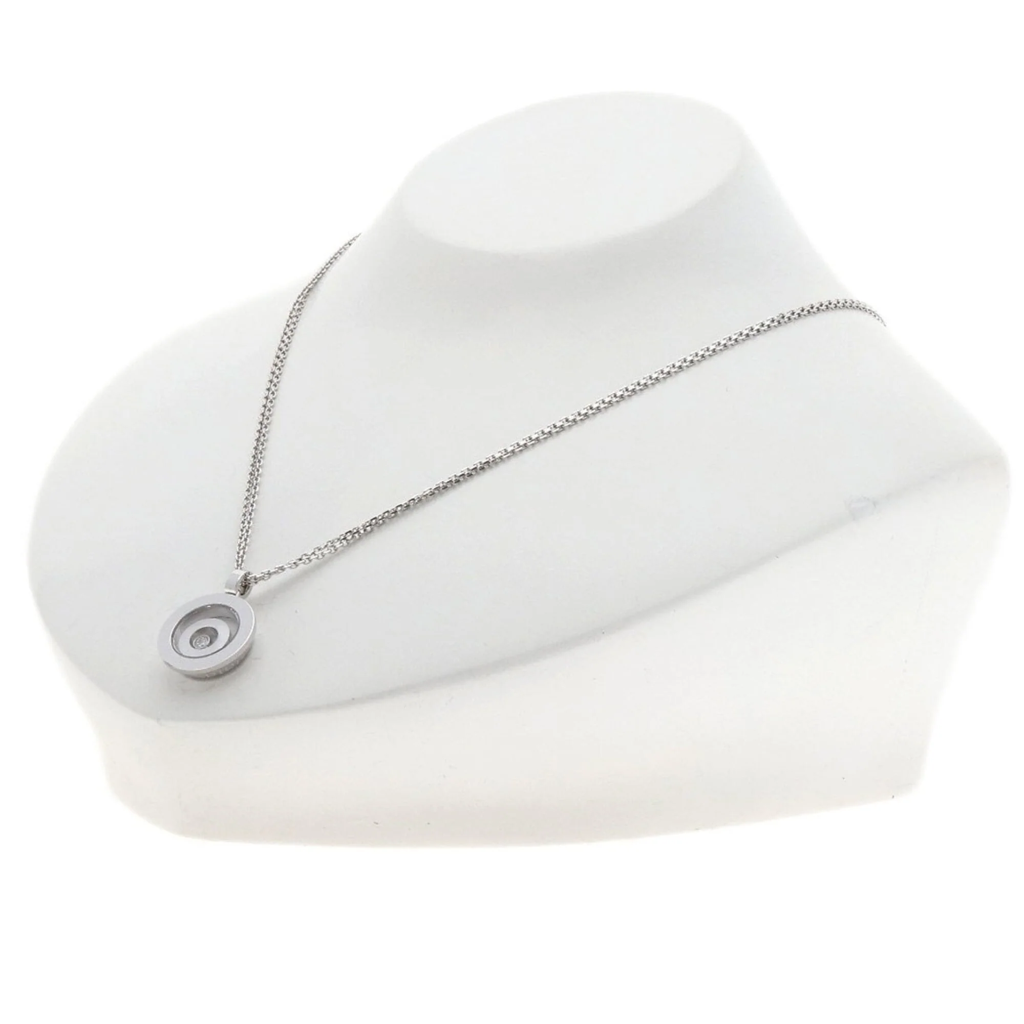 Pendant Necklace 18K White Gold with Diamond - Image 5