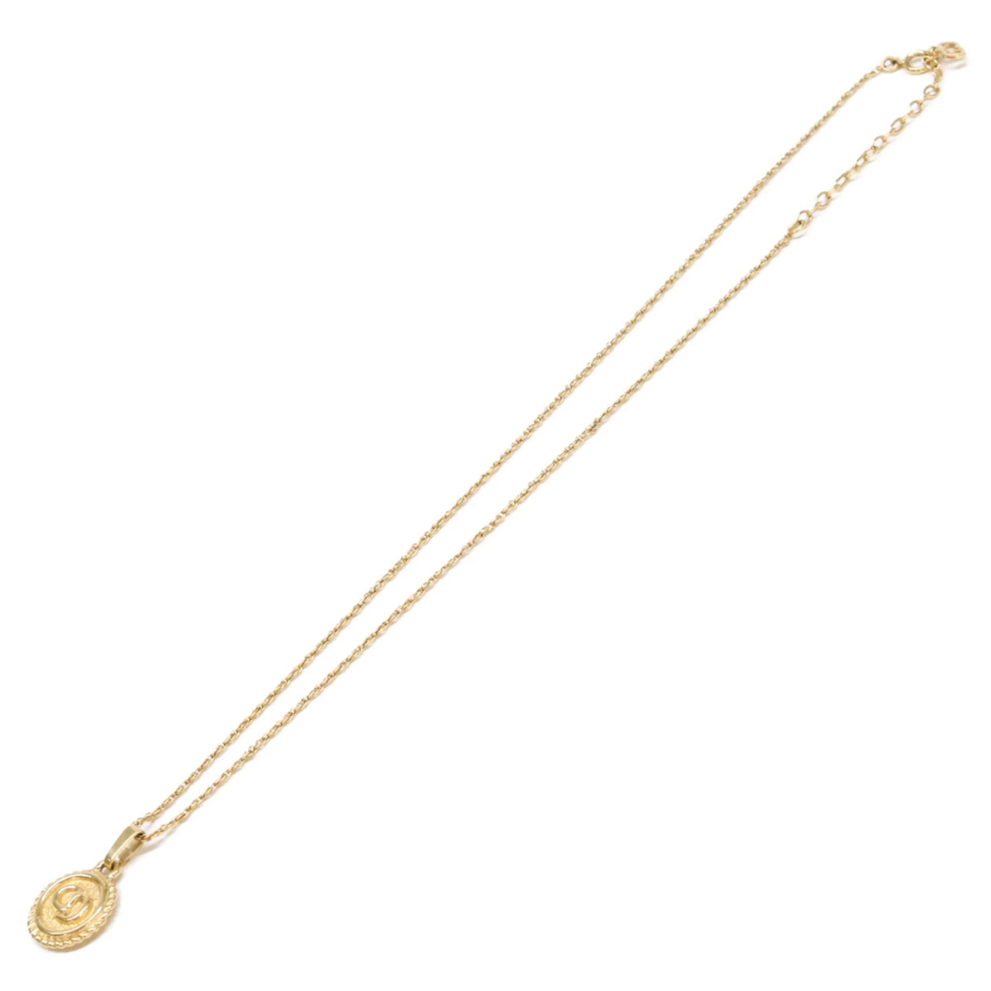 CD Pendant Necklace Gold Metal - Image 2
