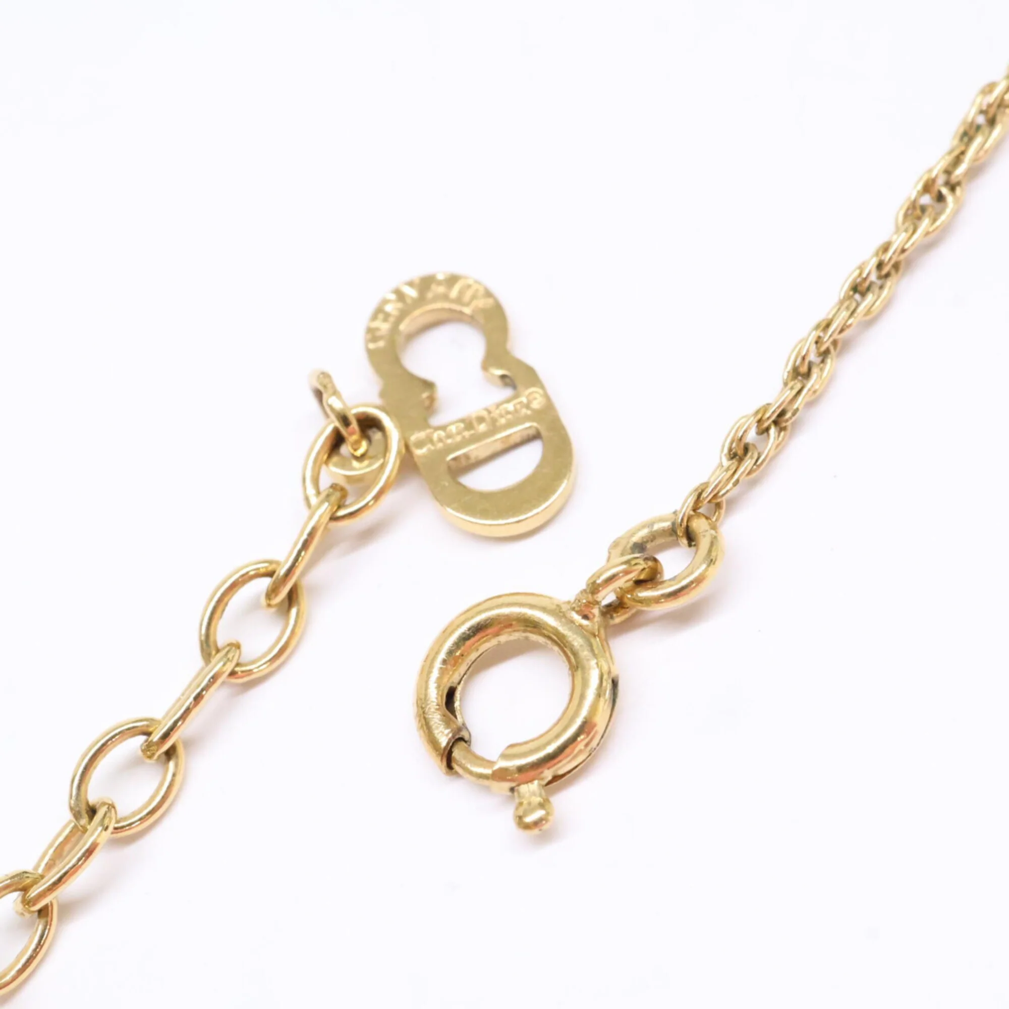 CD Pendant Necklace Gold Metal - Image 7