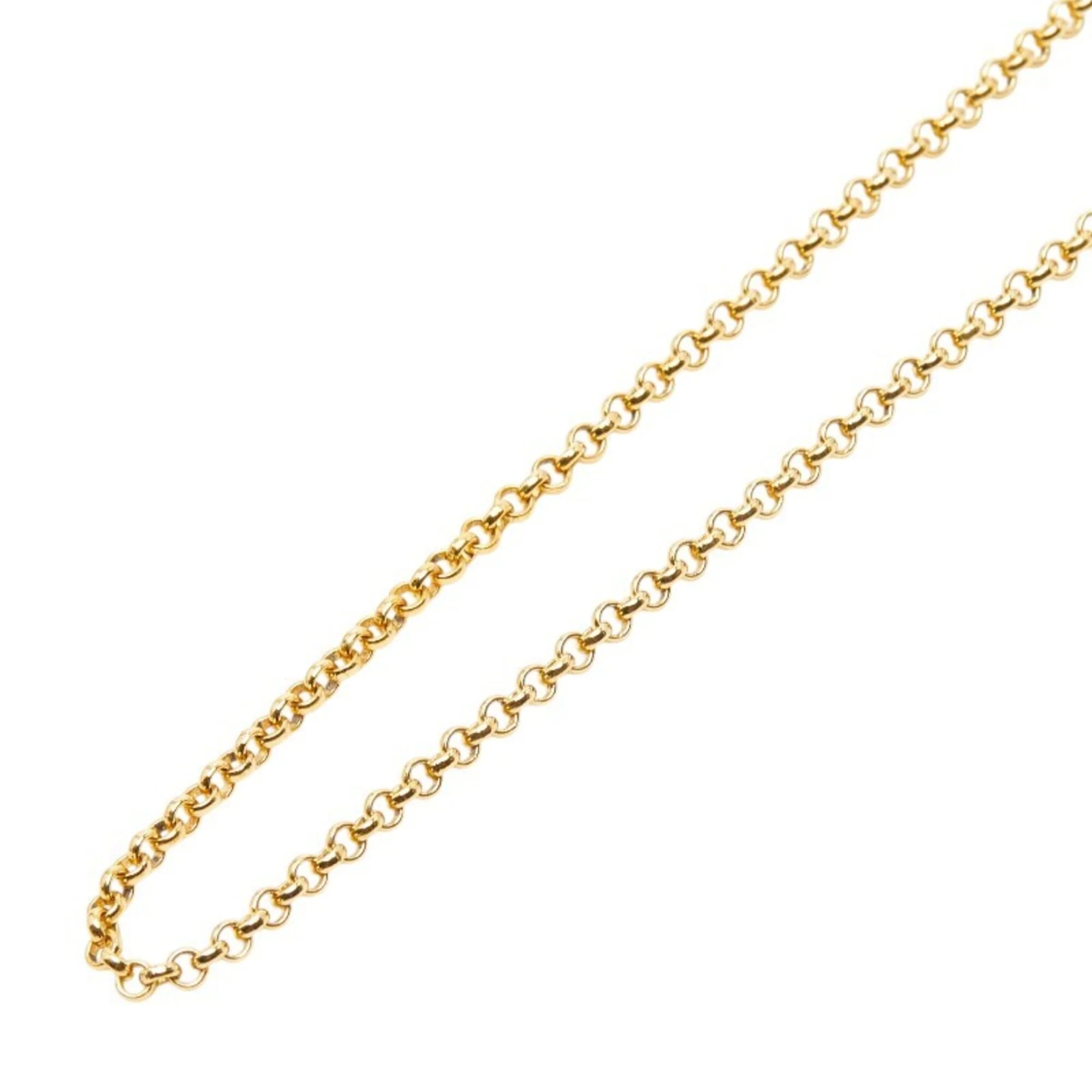 CD Pendant Necklace Gold Plated with Rhinestone