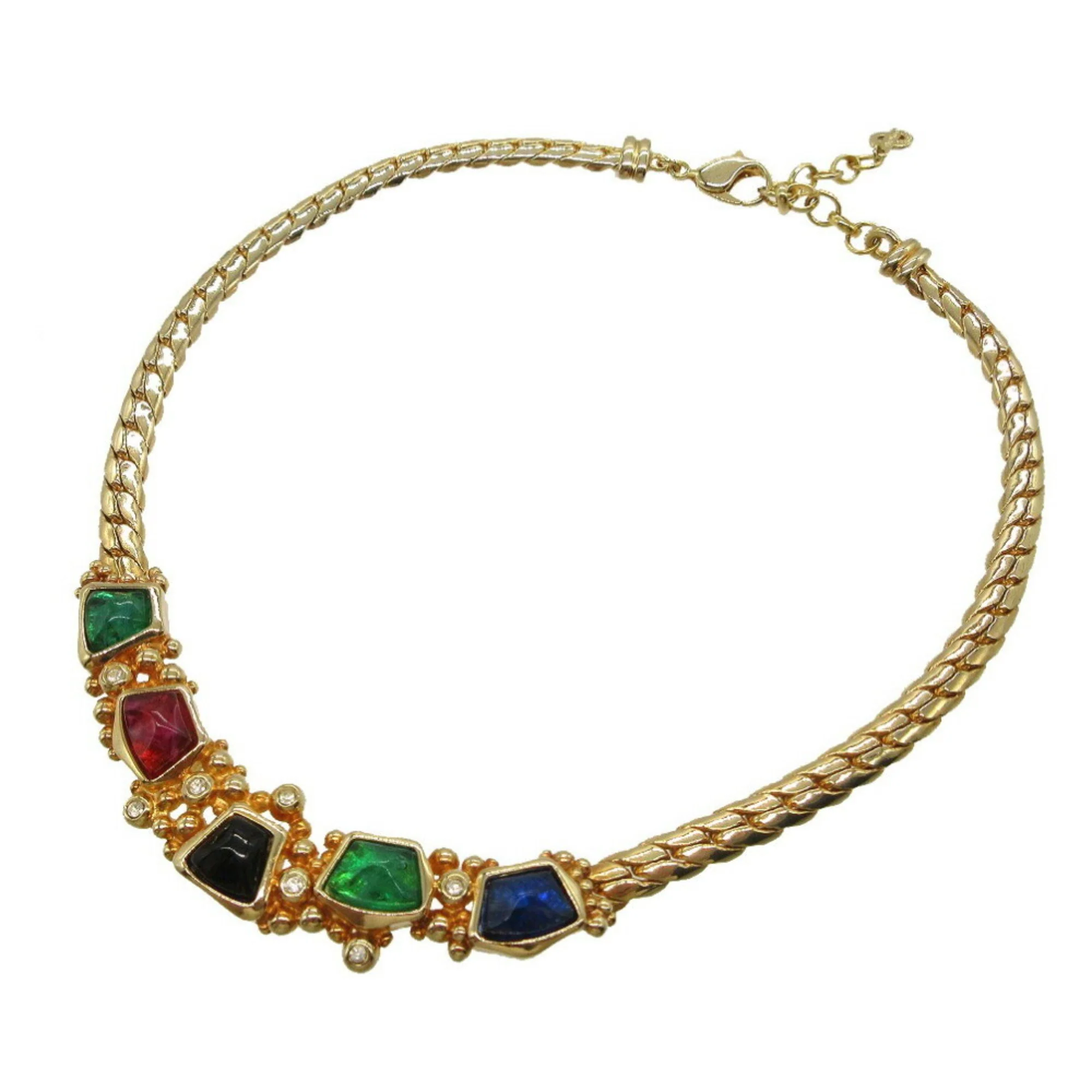 Choker Necklace Metal Gold and Multi Color - Image 2