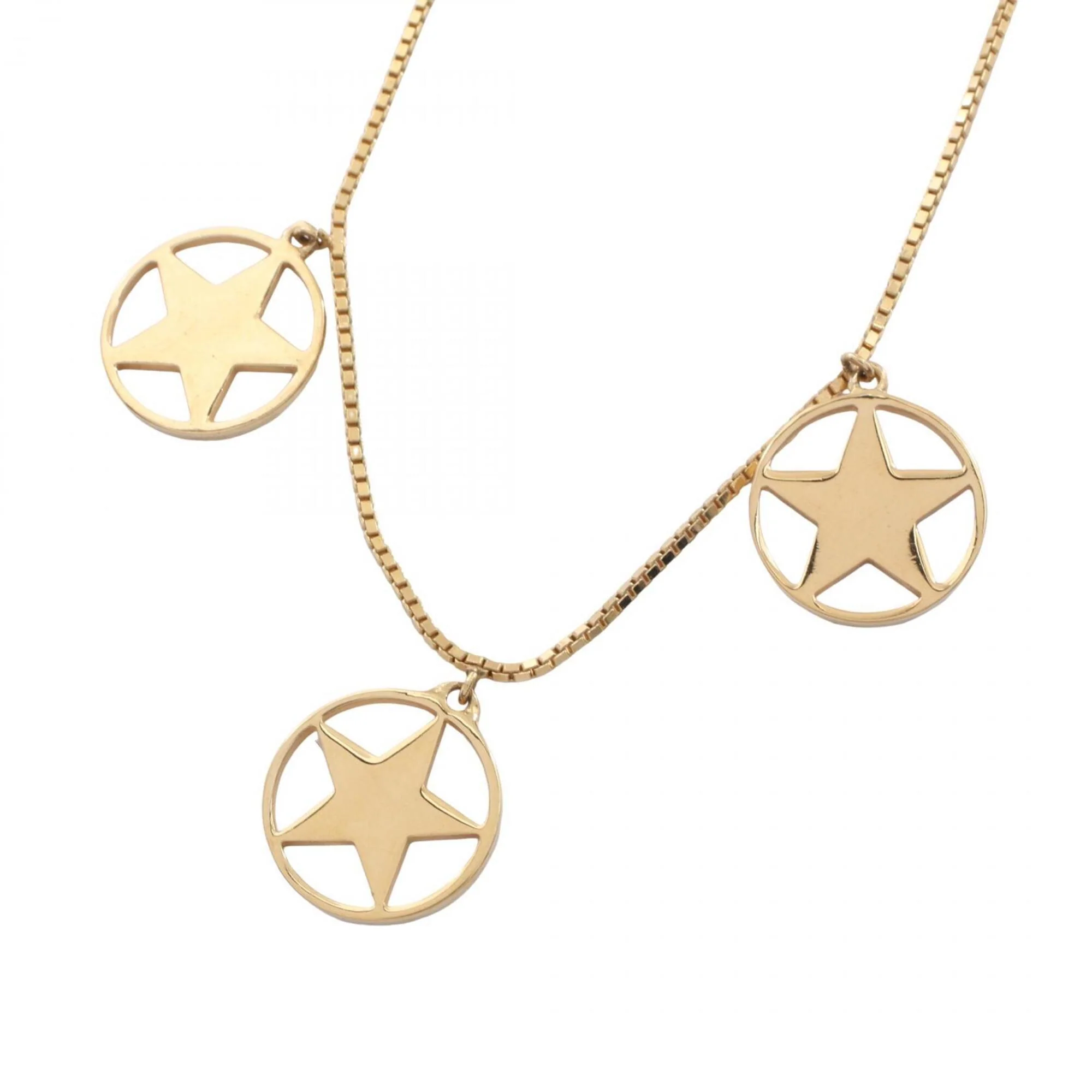 Circle Star Pendant Necklace Gold - Image 2