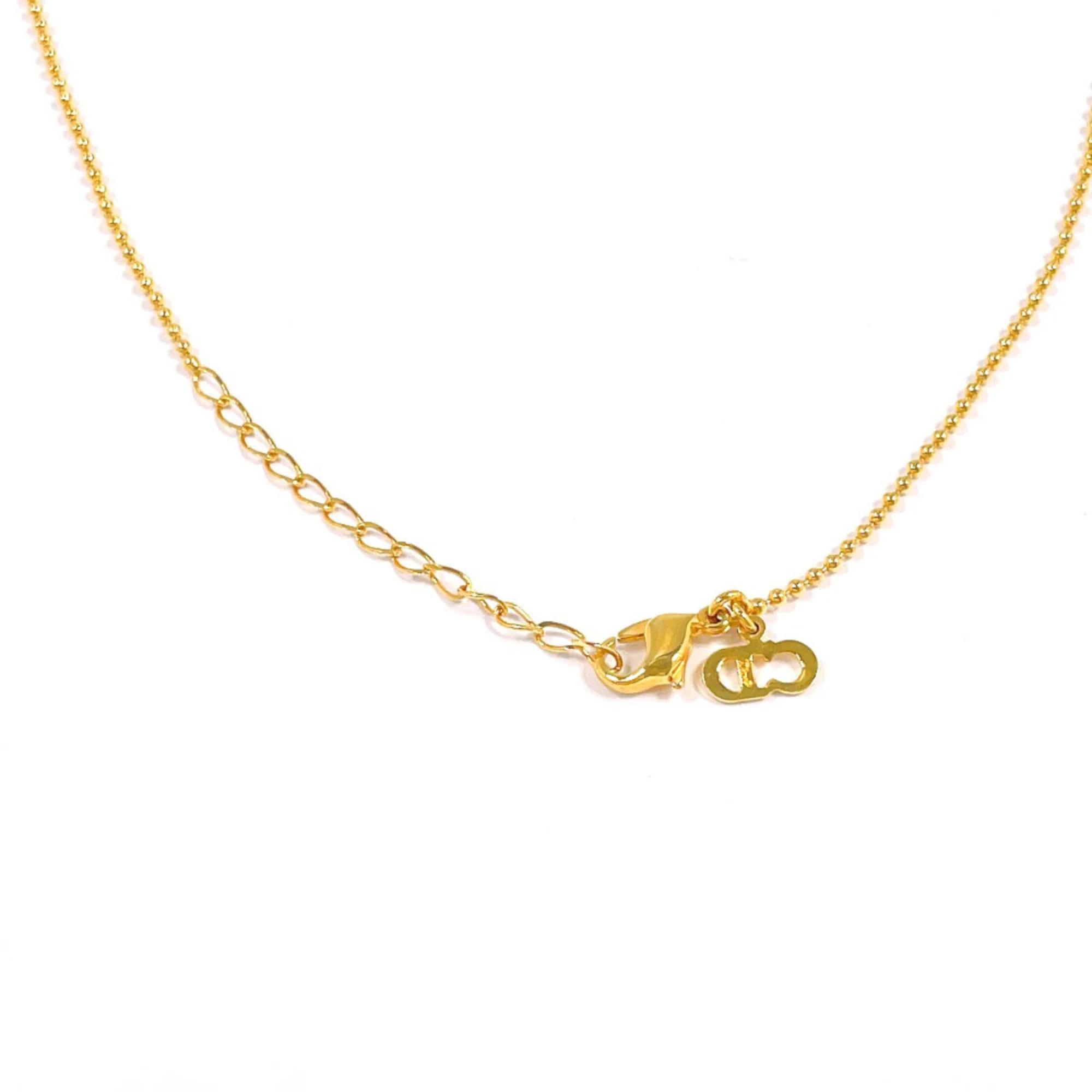 Circle Star Pendant Necklace Metal Gold Orange - Image 4