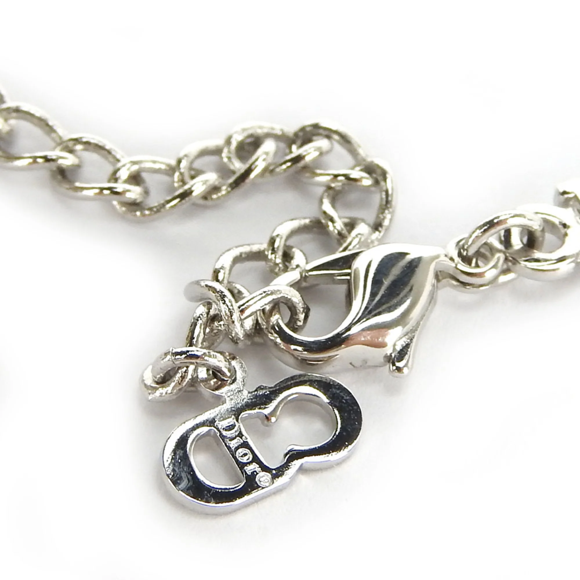 Fang Motif Pendant Necklace Metal Silver White - Image 7