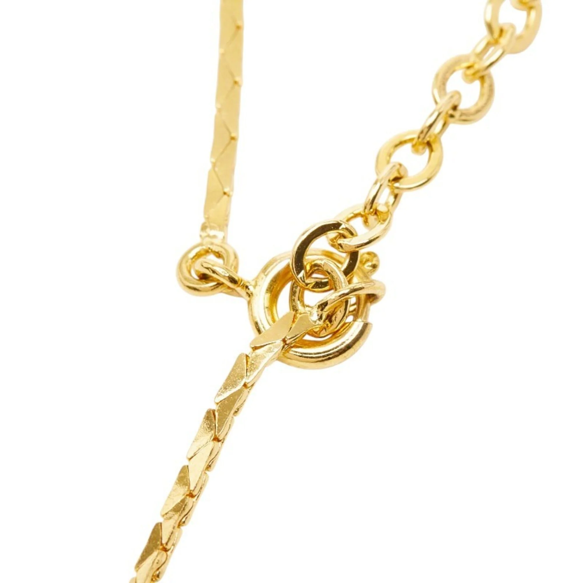 Heart Pendant Necklace Gold and Rhinestone - Image 5