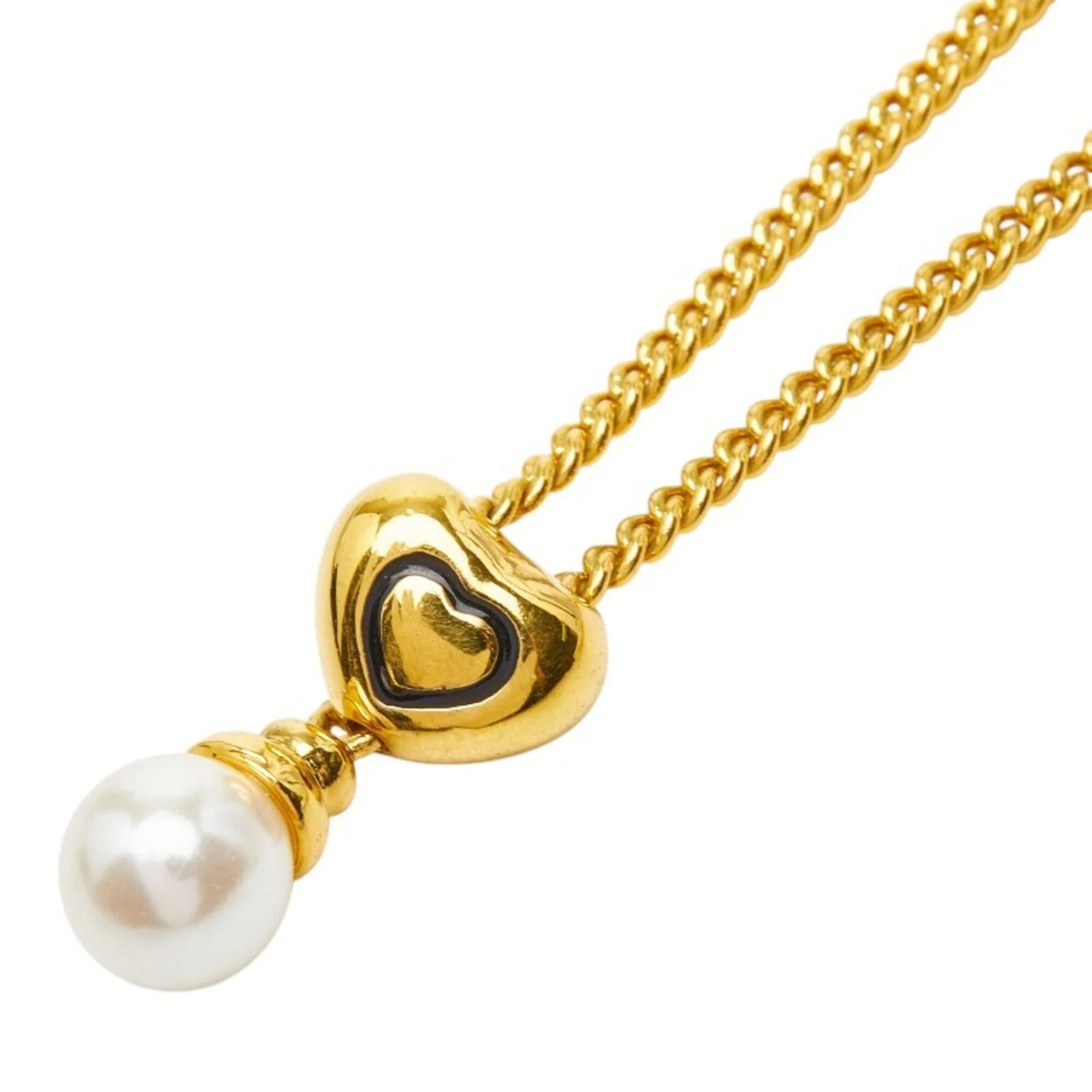Pendant Necklace Artificial Pearl and Gold