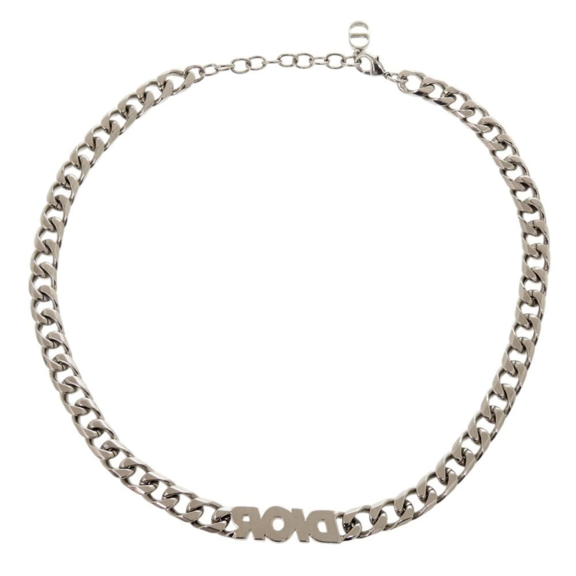 Pendant Necklace Brass Silver With Rhinestone - Image 2