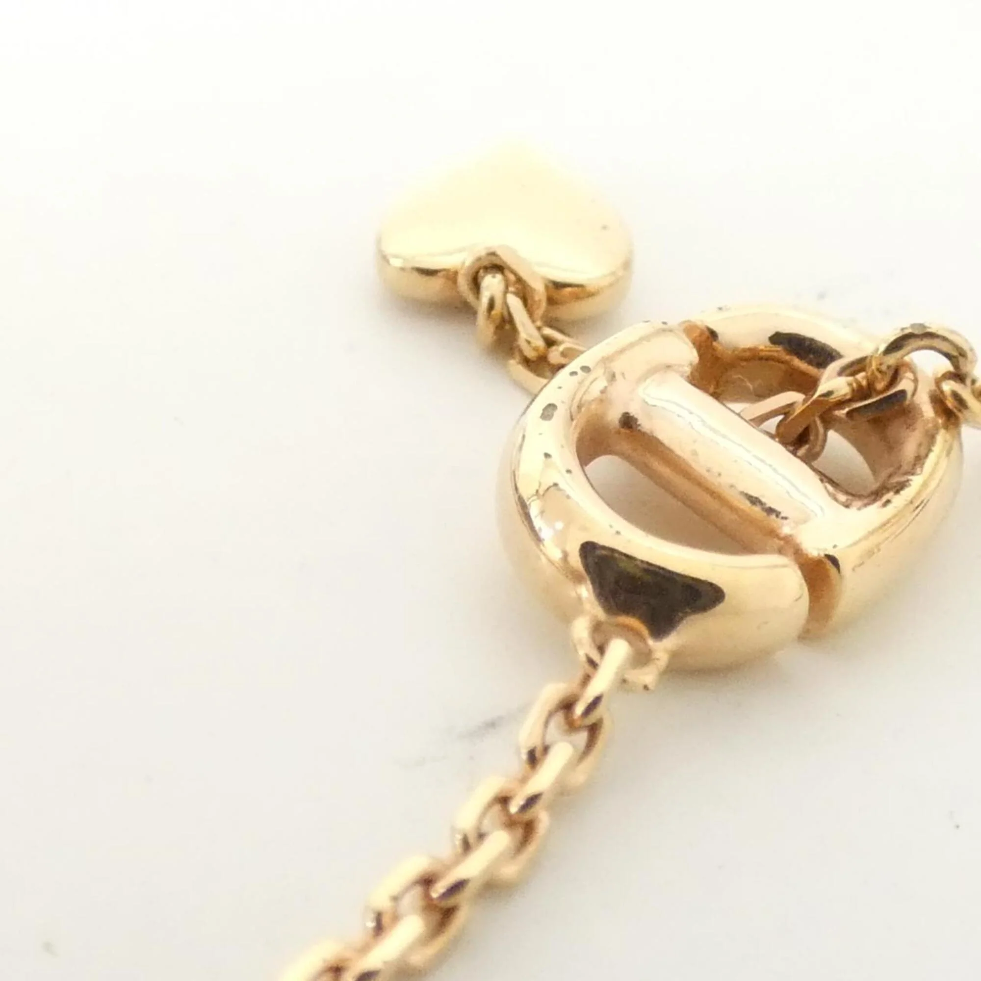 Pendant Necklace Clear and Pink Gold - Image 4