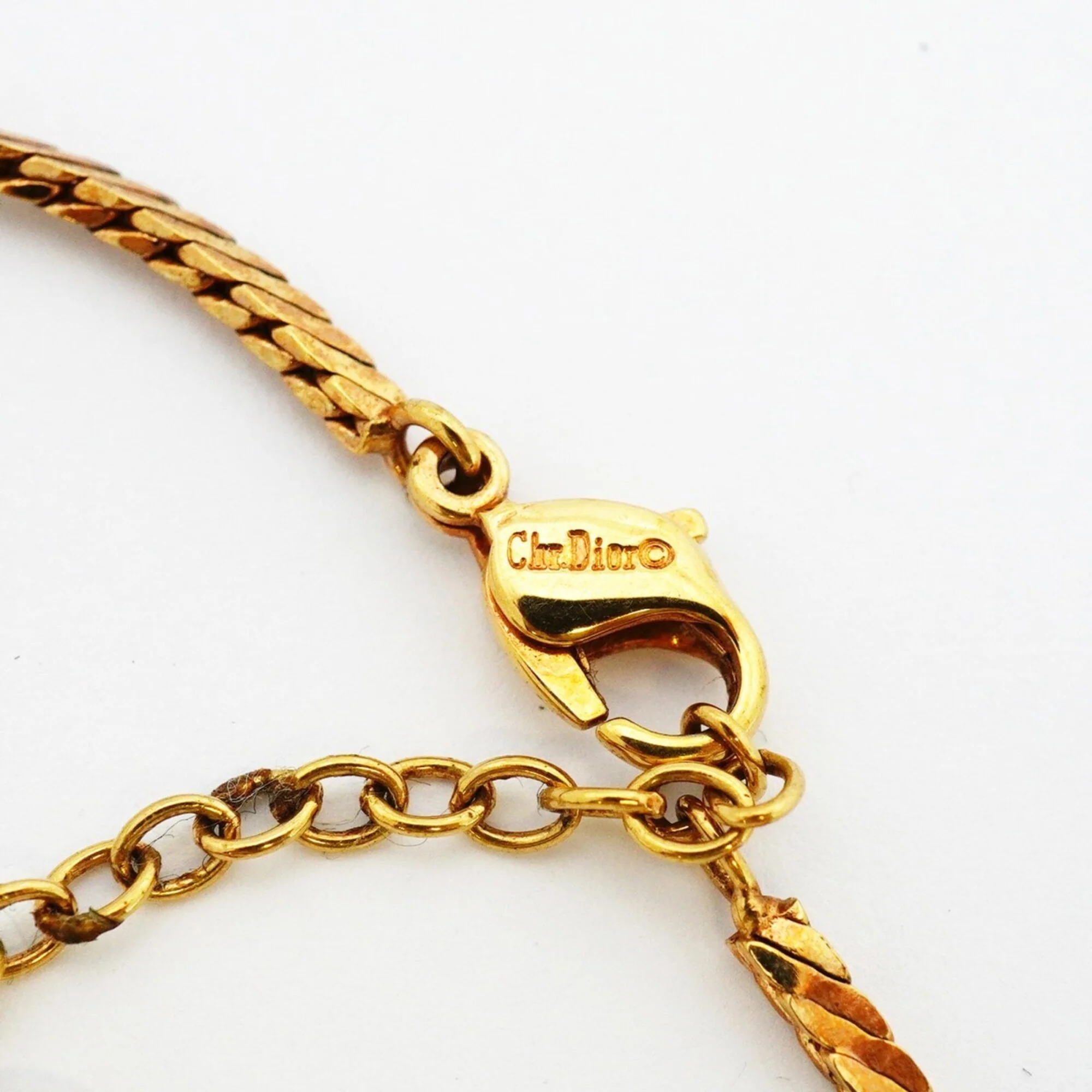Pendant Necklace Gold and Rhinestone - Image 5