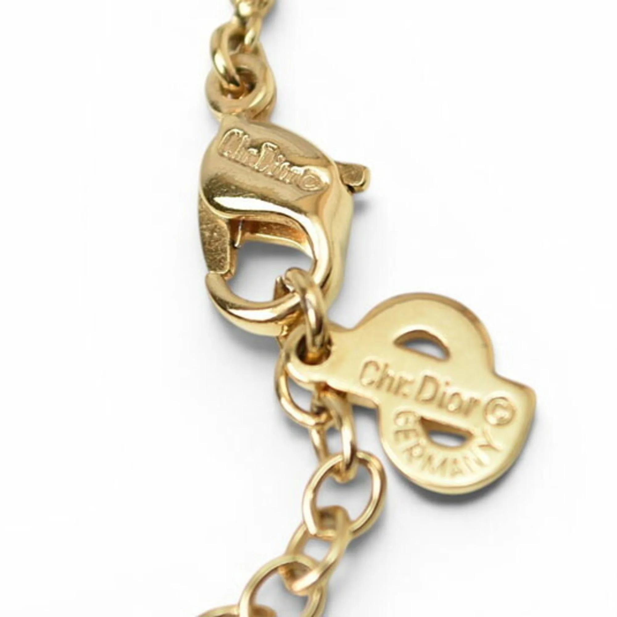 Pendant Necklace Gold and Rhinestone - Image 6