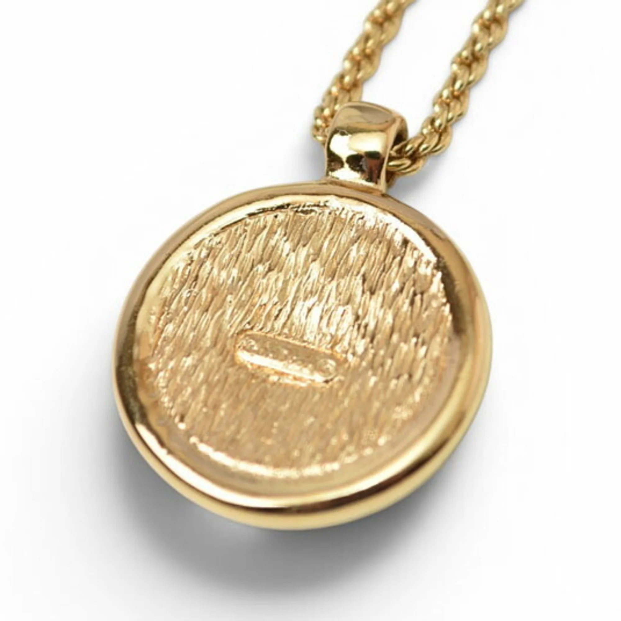Pendant Necklace Gold and Rhinestone - Image 8