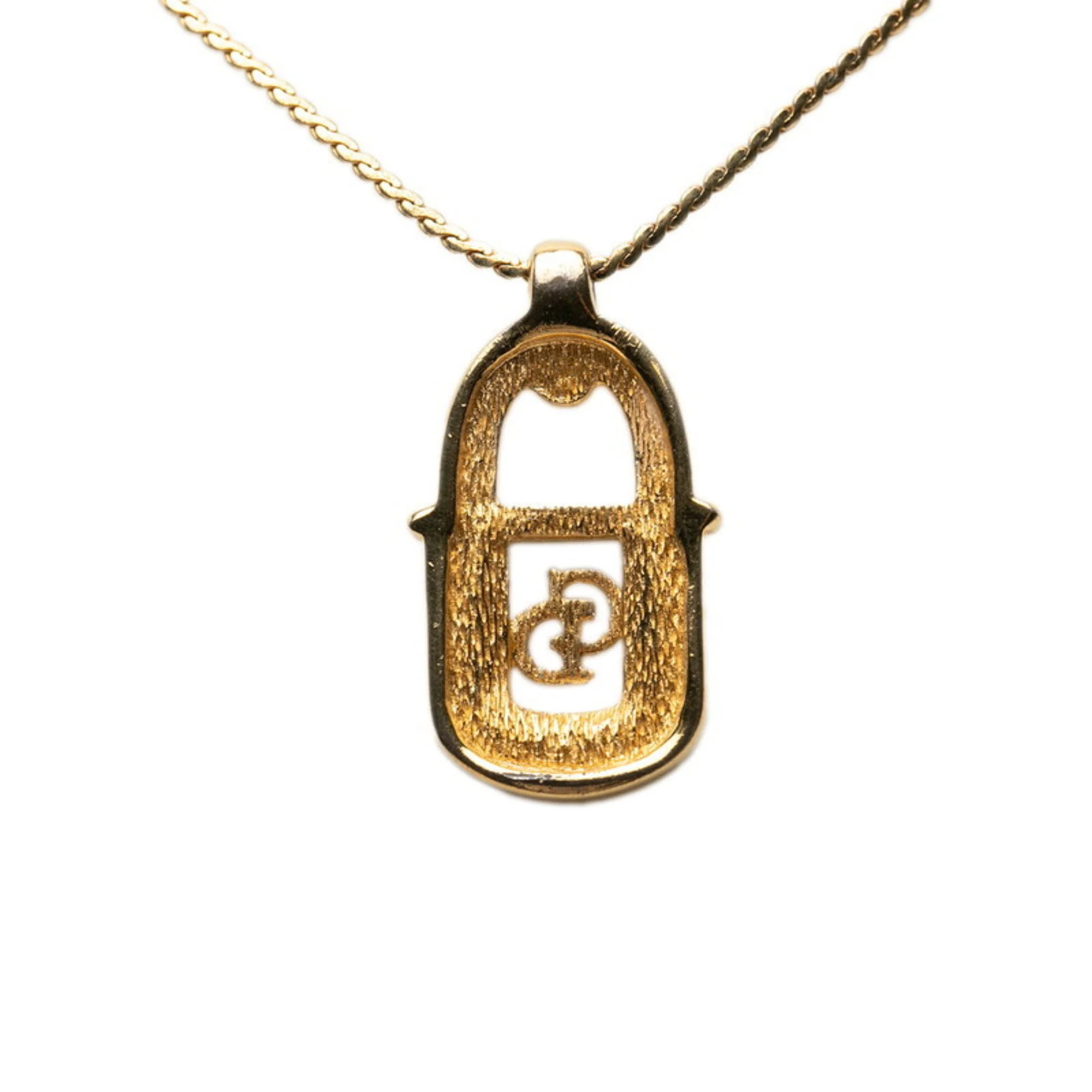 Pendant Necklace Gold and Rhinestone - Image 2