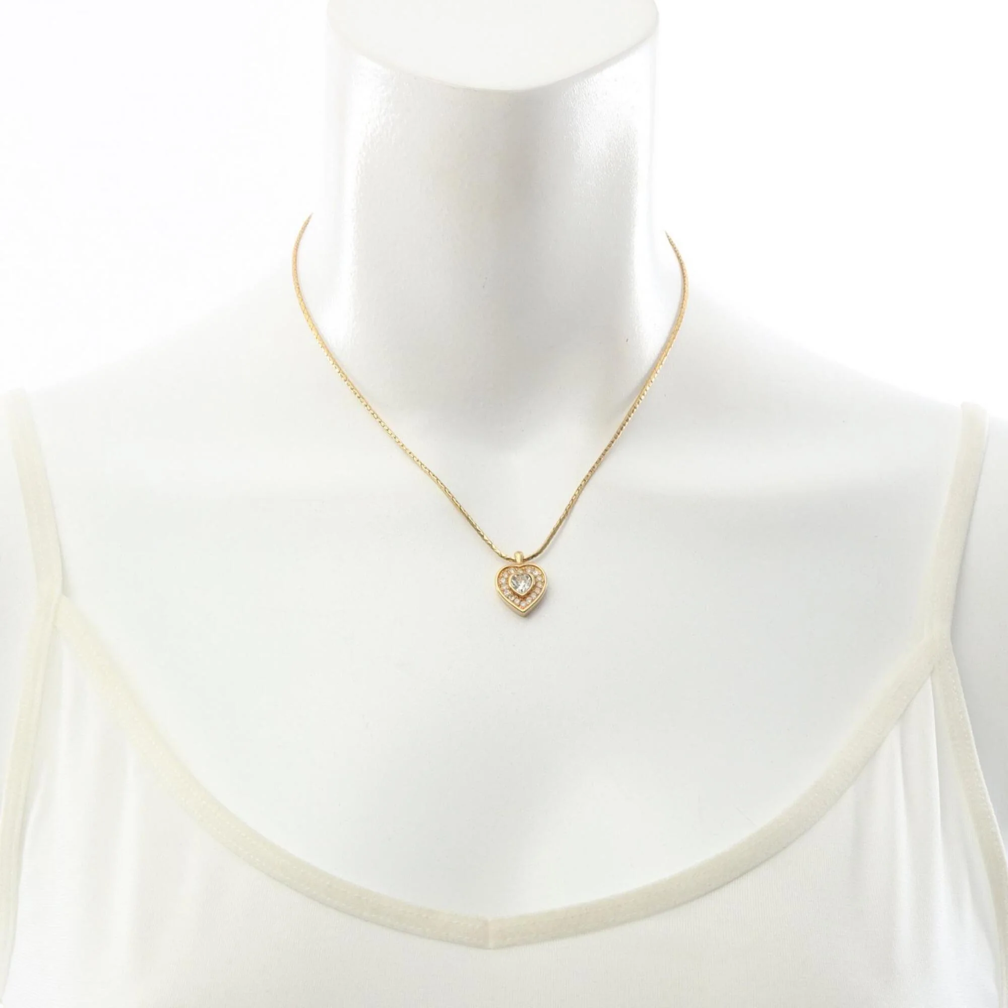 Pendant Necklace Gold and Rhinestone - Image 5