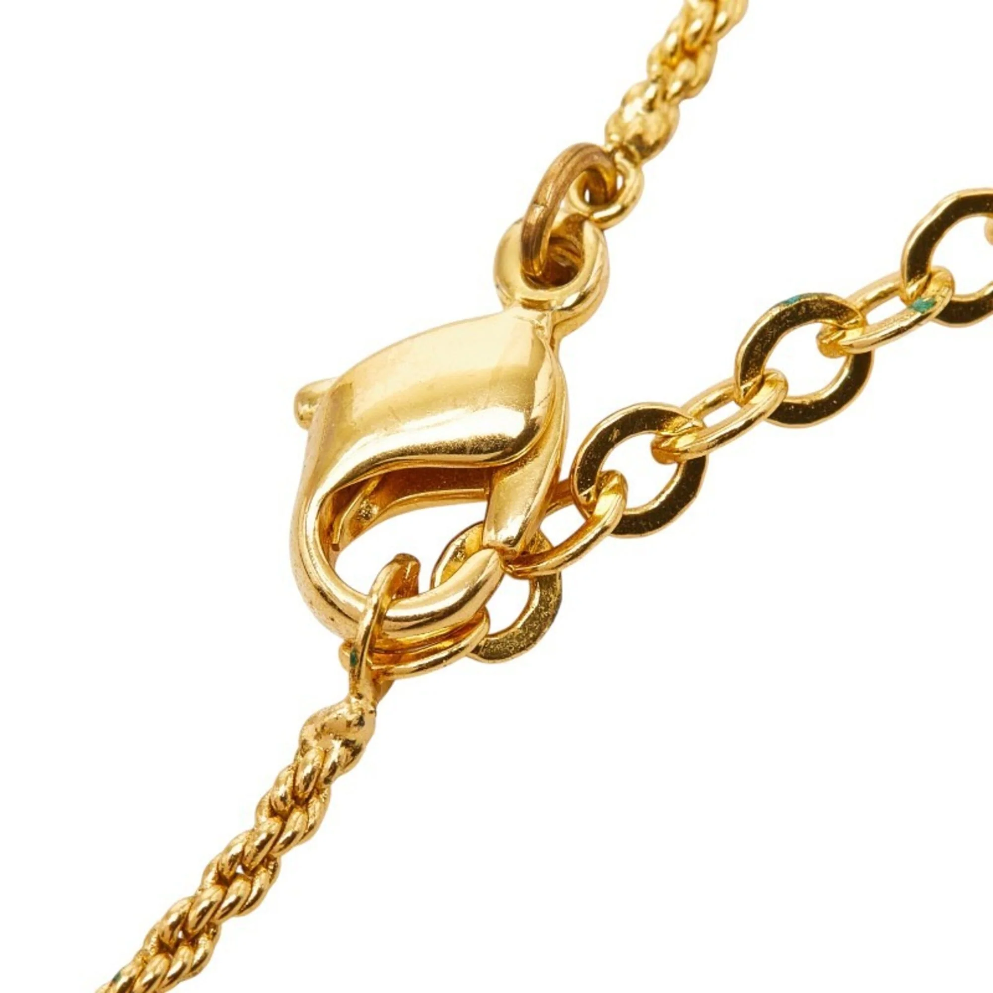Pendant Necklace Gold and Rhinestone - Image 6